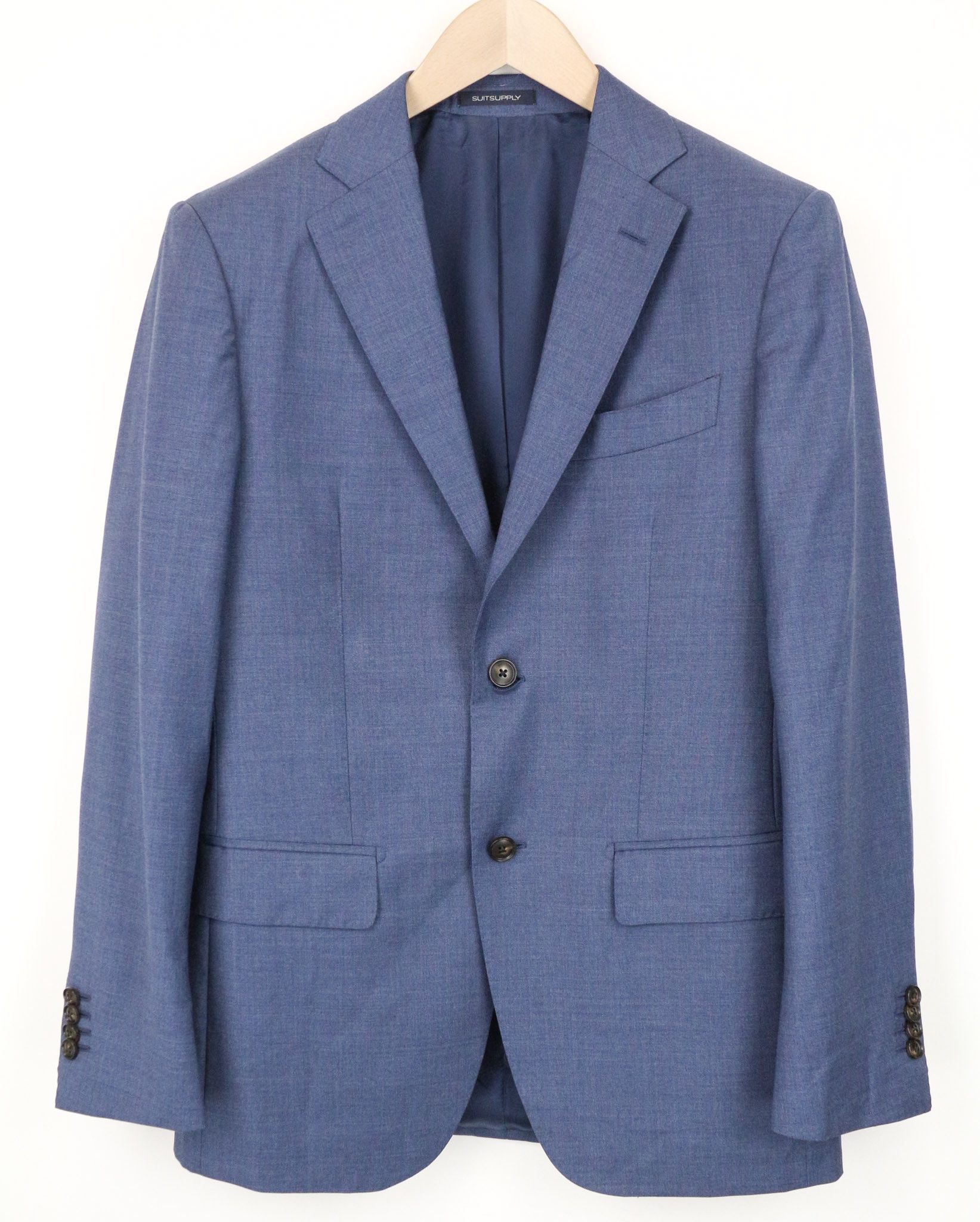 Suitsupply NAPOLI UK34R Blue Wool S110s Lined Suit 74713 Size 34R - 2 Thumbnail