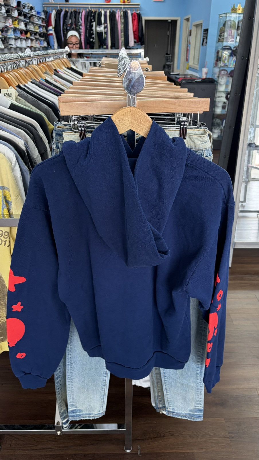 Sp5der Sp5der Beluga Hoodie Navy Size US M / EU 48-50 / 2 - 2 Thumbnail