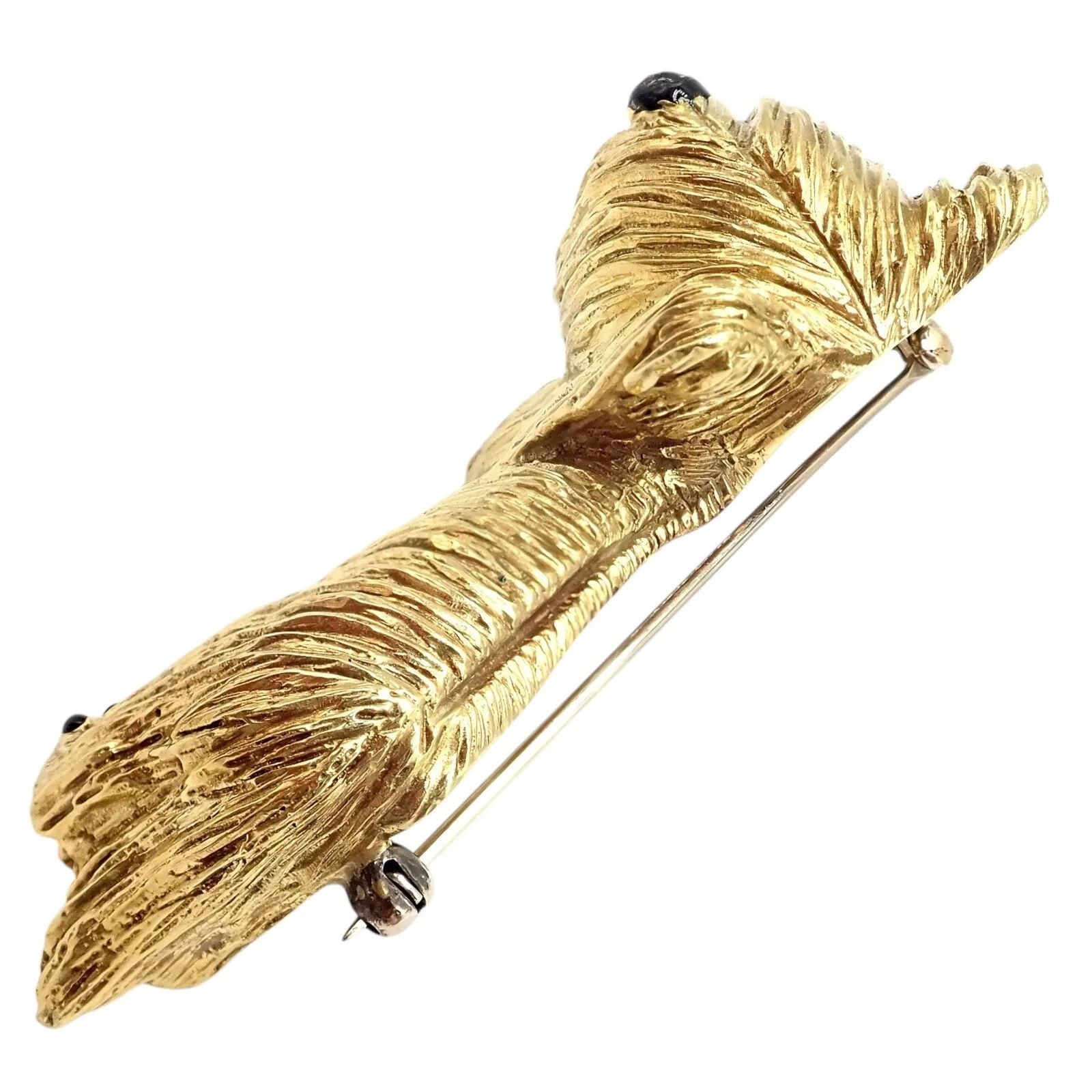 Tiffany & Co. Tiffany & Co 18k Yellow Gold Enamel Dog Terrier Brooch Pin Size ONE SIZE - 12 Thumbnail