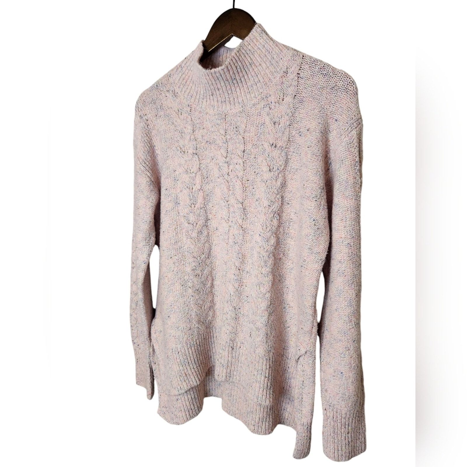 Michael Stars Michael Stars Aika Cable Knit Turtleneck Ballet Pink Small Size S / US 4 / IT 40 - 6 Thumbnail