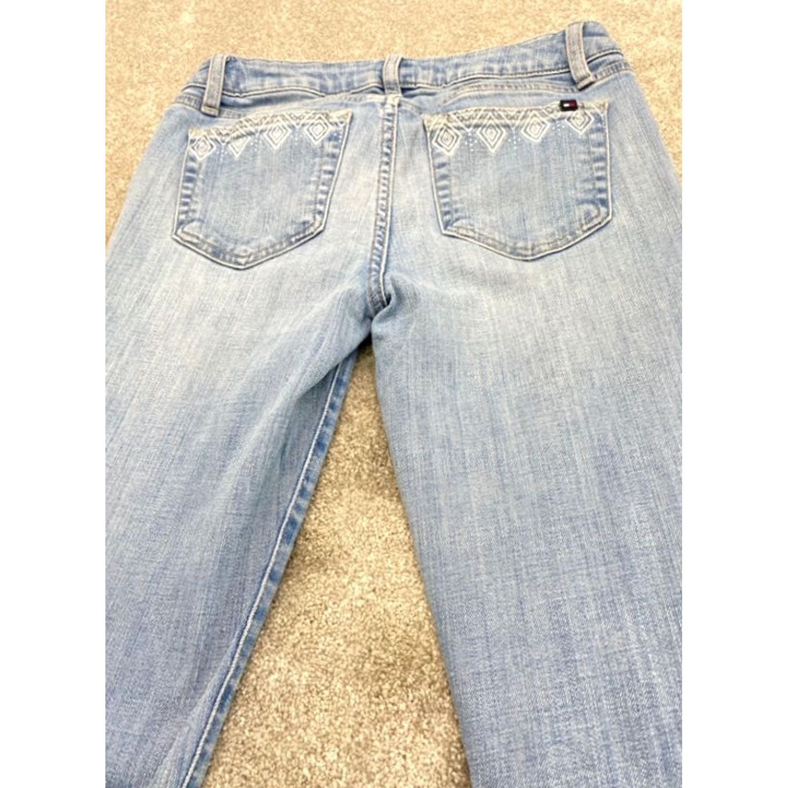 Tommy Hilfiger Tommy Hilfiger Jeans Womens Size 2 Blue Denim Skinny Nice Fade 6178 Jeans Women Slim 28 in Inseam 30 in (Blue) Size 26" / US 2 / IT 38 - 7 Thumbnail