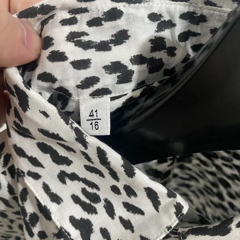 Saint Laurent Paris Saint Laurent Paris 13fw snow leopard print shirt-2507 Size US S / EU 44-46 / 1 - 3 Thumbnail