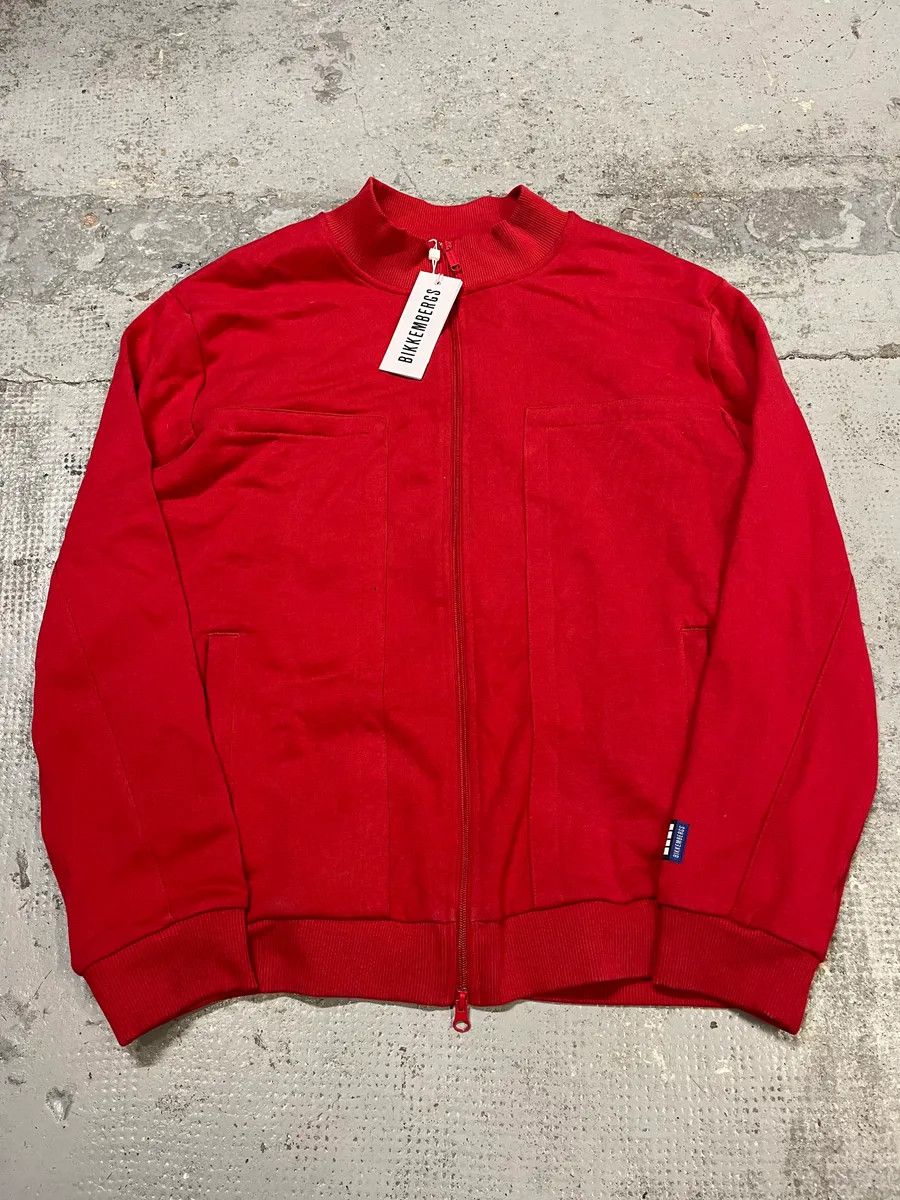 Dirk Bikkembergs Bikkembergs Cotton-Blend Cargo Pocket Red Zip-Up Sweater Size US M / EU 48-50 / 2 - 1 Thumbnail