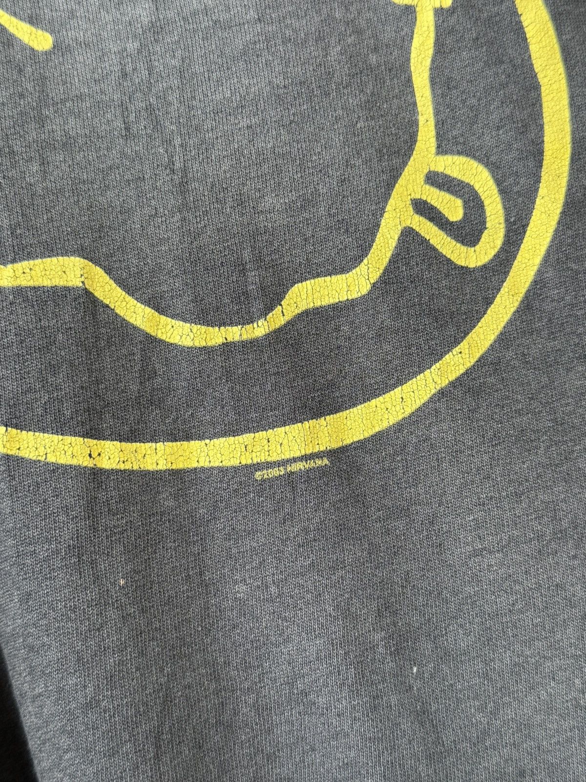 Band Tees Vintage Grunge Trash Y2K Sunfaded Nirvana Smiley 2003©️ Size US S / EU 44-46 / 1 - 6 Thumbnail