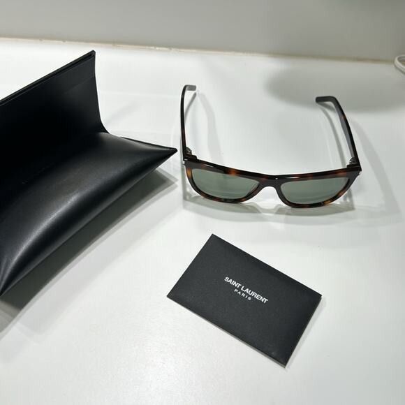 Saint Laurent Paris Saint Laurent 58mm Cat Eye Sunglasses Havana Green Size ONE SIZE - 9 Thumbnail
