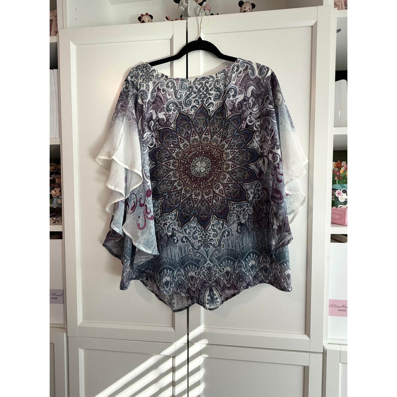 Other Westport Mandala Print Top Women Rhinestone Sleeve XL - A024 Size XL / US 12-14 / IT 48-50 - 3 Thumbnail