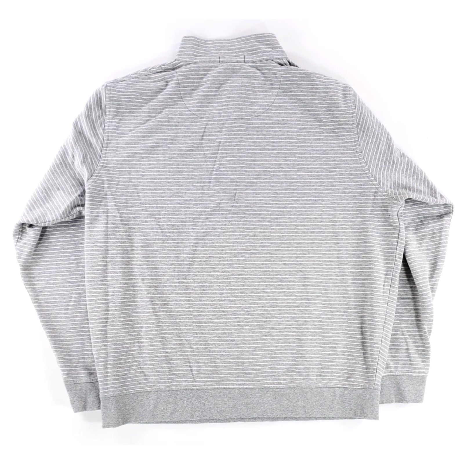 Peter Millar Peter Millar Crown Comfort 1/4 Zip Grey White Striped Long Sleeve Mens XL Size US XL / EU 56 / 4 - 3 Thumbnail