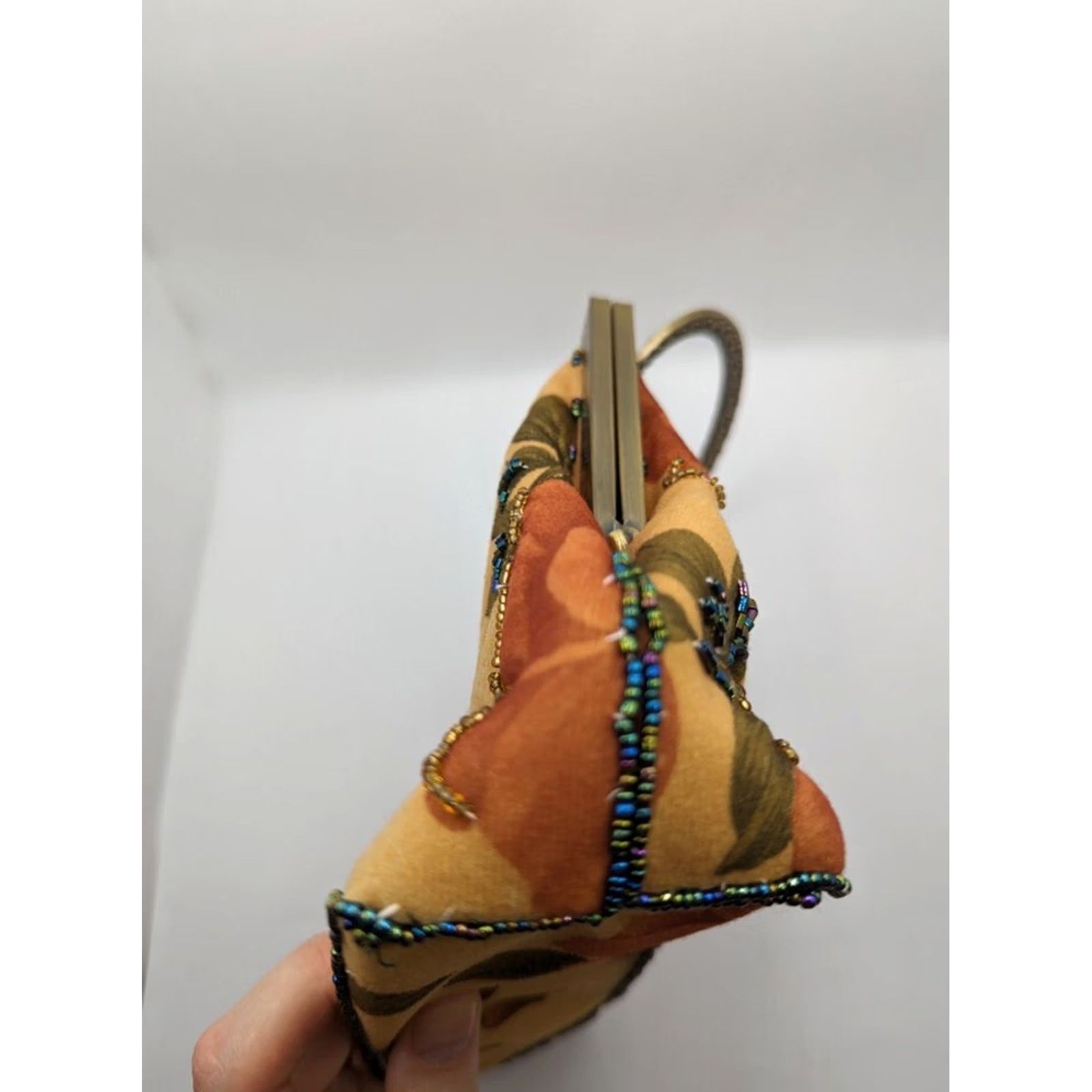 Vintage Leko London Womens Floral Clutch Bag Chain Handle Size ONE SIZE - 6 Thumbnail