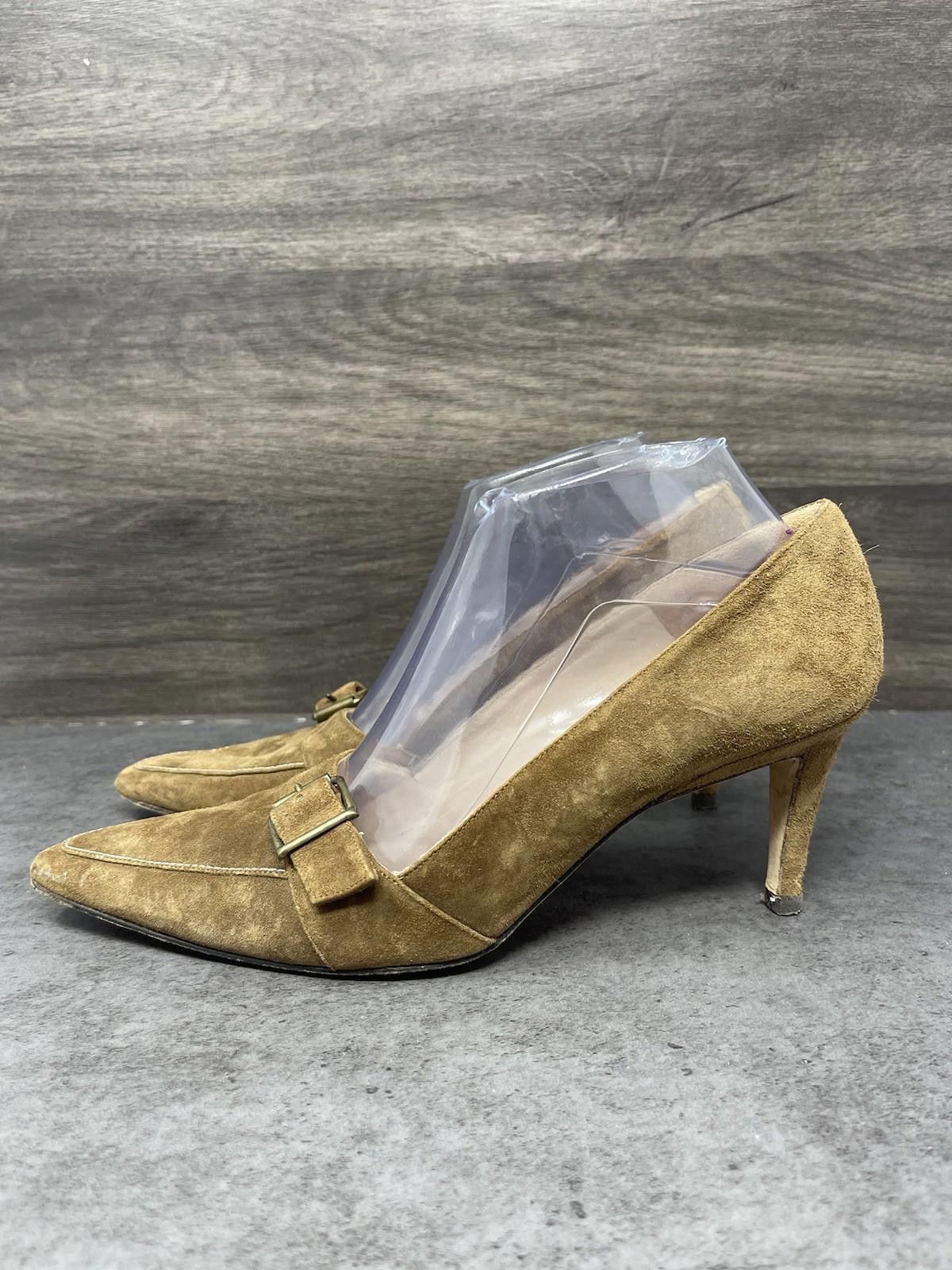 Manolo Blahnik Manolo Blahnik Heels Womens Size 8.5 (39.5) Brown Suede Size US 8.5 / IT 38.5 - 1 Thumbnail