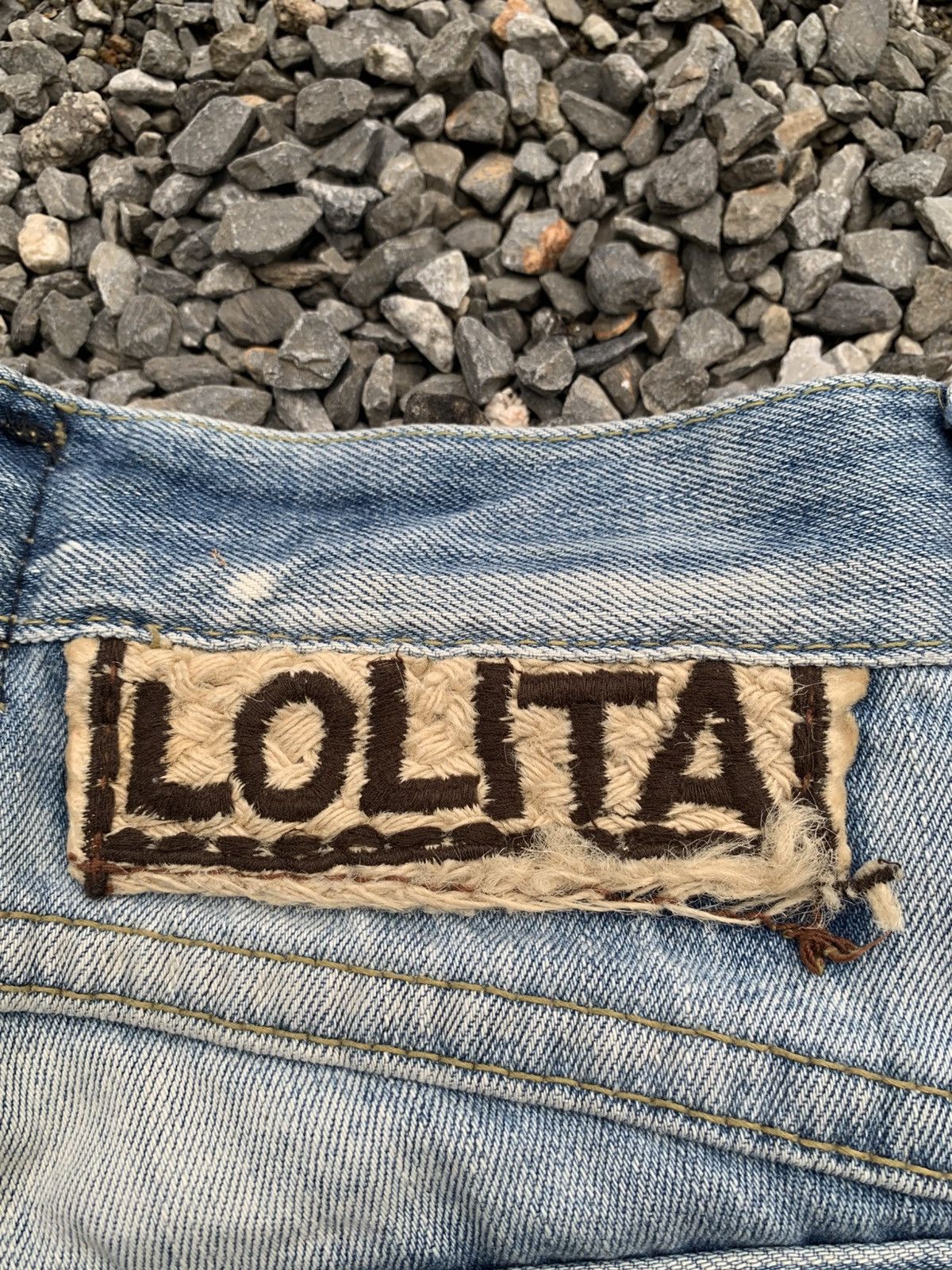 If Six Was Nine Lolita Concert Club Faded & Rusty Distressed Denim Size US 28 / EU 44 - 15 Thumbnail