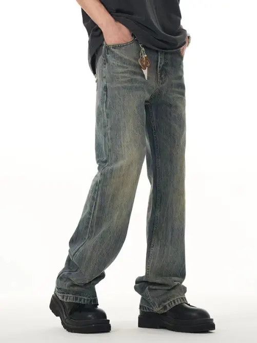 Japanese Brand VIBE Washed distressed blue bootcut jeans Size US 32 / EU 48 - 7 Thumbnail
