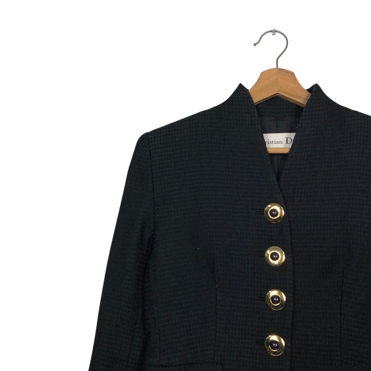 Christian Dior Monsieur 🔥RICH BLACK VINTAGE CROPPED JACKETS CHRISTIAN DIOR Size M / US 6-8 / IT 42-44 - 9 Thumbnail