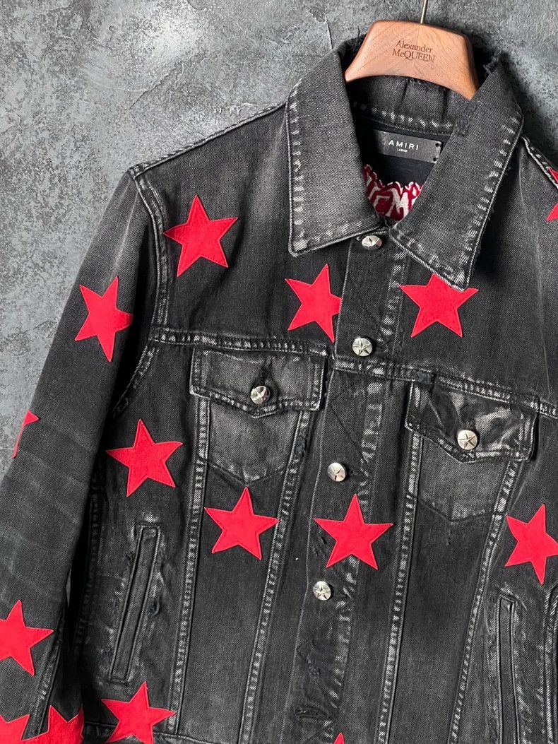 Amiri Amiri Red star patch pure cotton denim jacket 2502-Nextarro Size US L / EU 52-54 / 3 - 4 Thumbnail