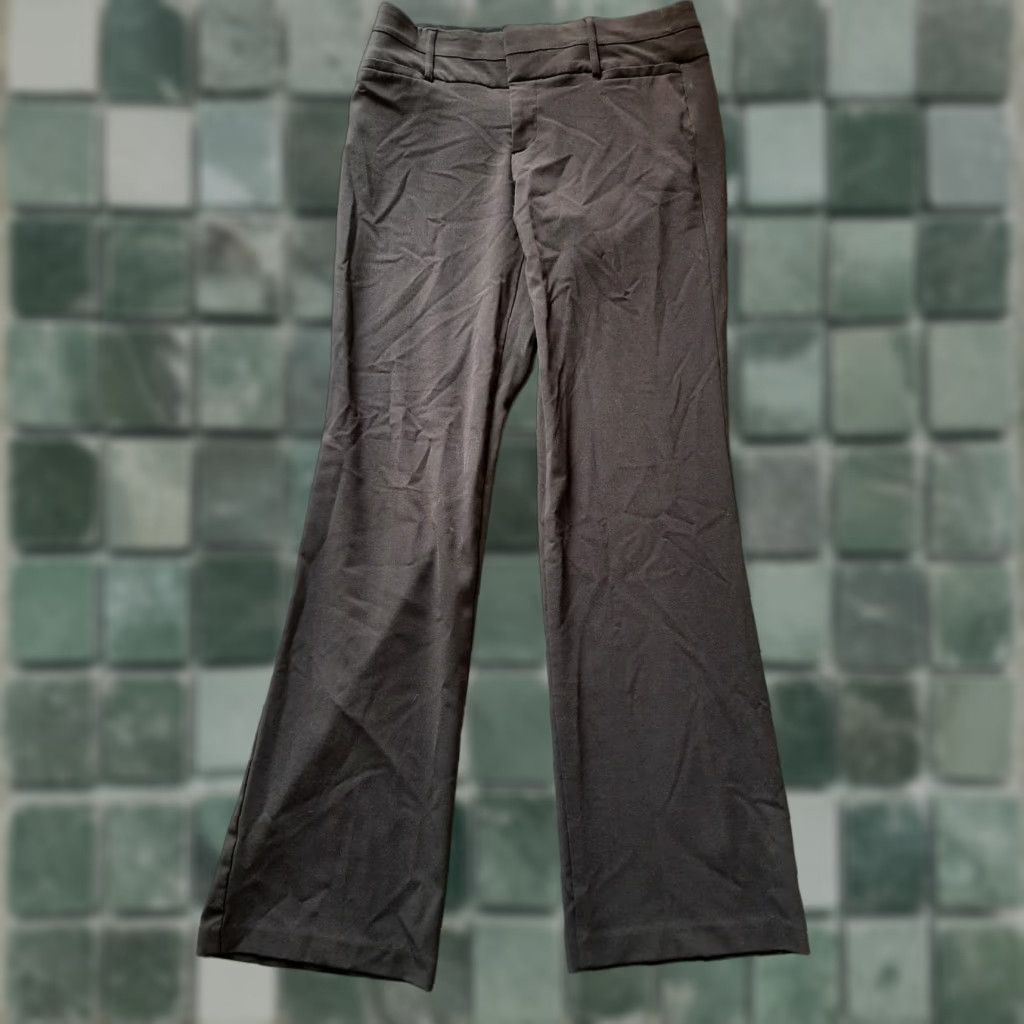 Vintage AB Studio Dress Pants Women Size 4 Brown Flat Front Polyester Workwear Modern Business Pants Womens Size 27" / US 4 / IT 40 - 1 Thumbnail