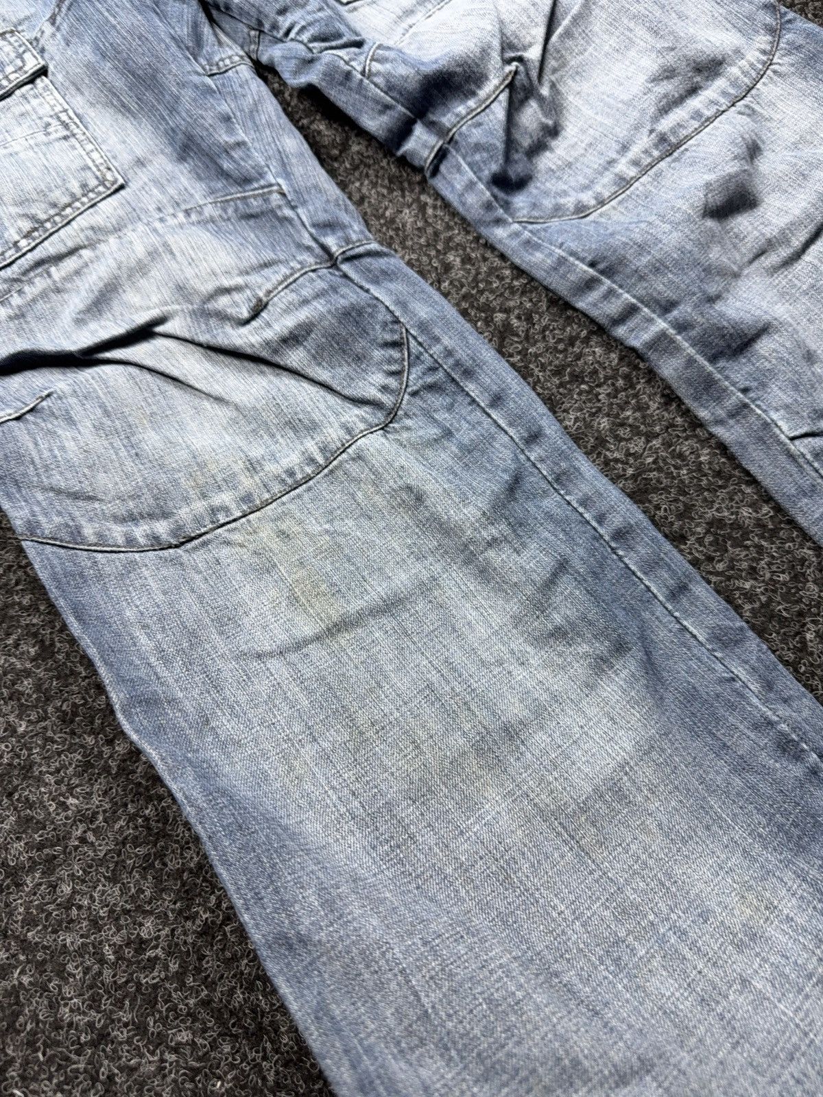 20471120 Japanese 00s Y2K Retro Sk8 Jnco Ecko Baggy Cargo Denim Jeans Size US 36 / EU 52 - 2 Thumbnail