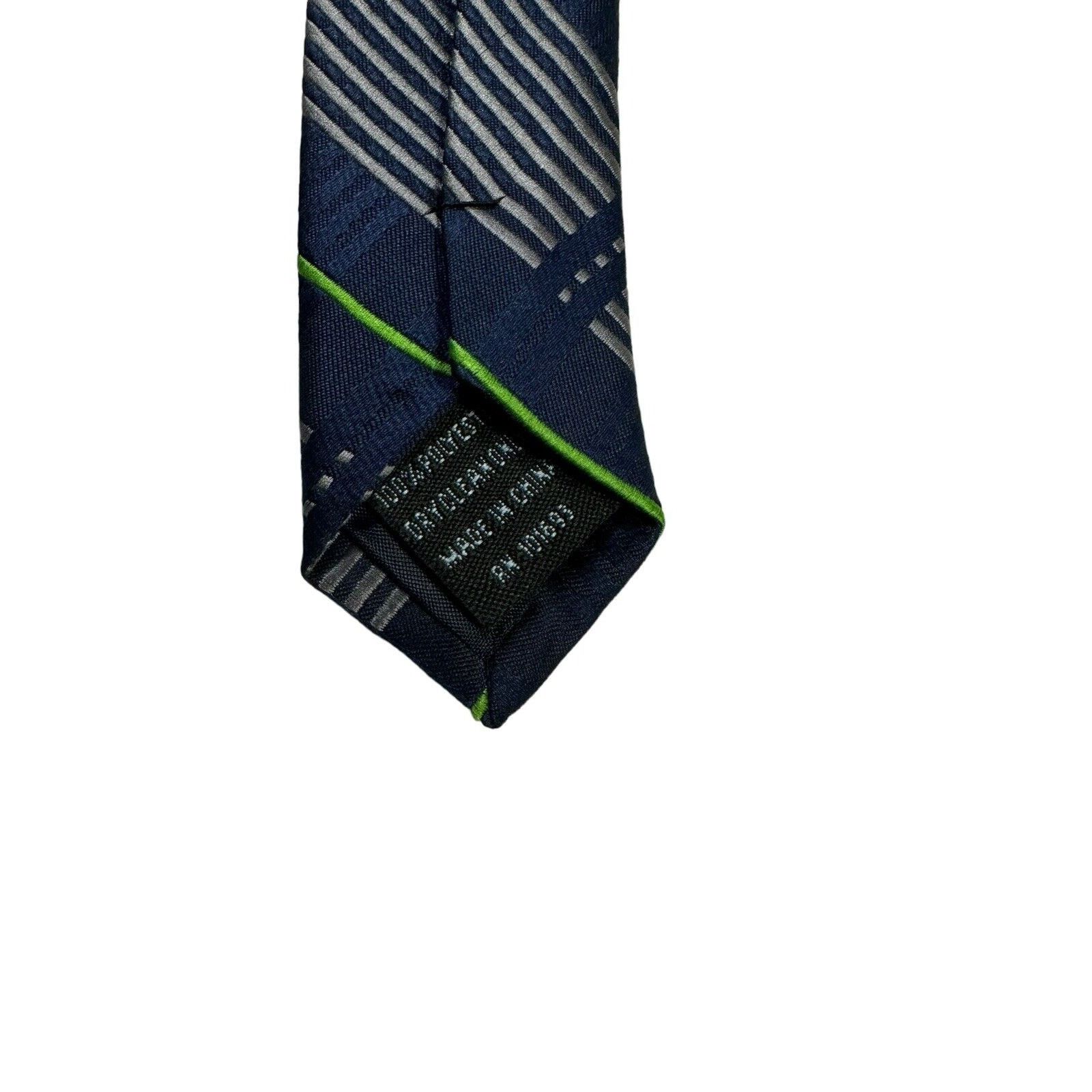NFL NFL Seattle Seahawks Striped Embroidered Mascot Necktie Size ONE SIZE - 6 Thumbnail