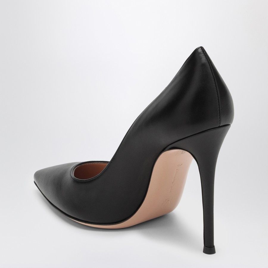 Gianvito Rossi o1d2blof0824 Leather Pumps in Black Size US 7 / IT 37 - 4 Thumbnail