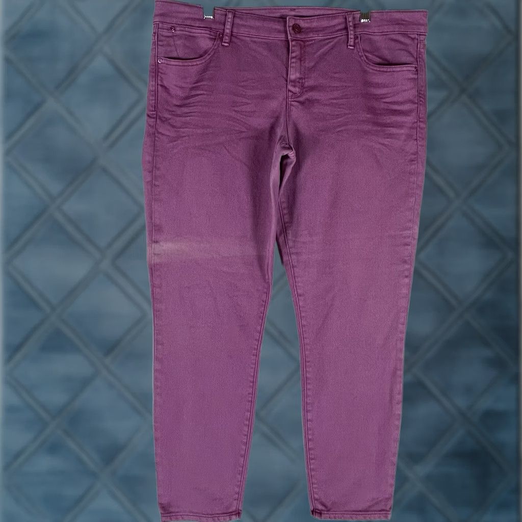 Gap Gap 1969 Always Skinny Jeans Womens 33/16R Pink Denim Mid Rise 5-Pocket Casual Distressed No Vintage No N/A Size 24" / US 00 / IT 34 - 1 Thumbnail