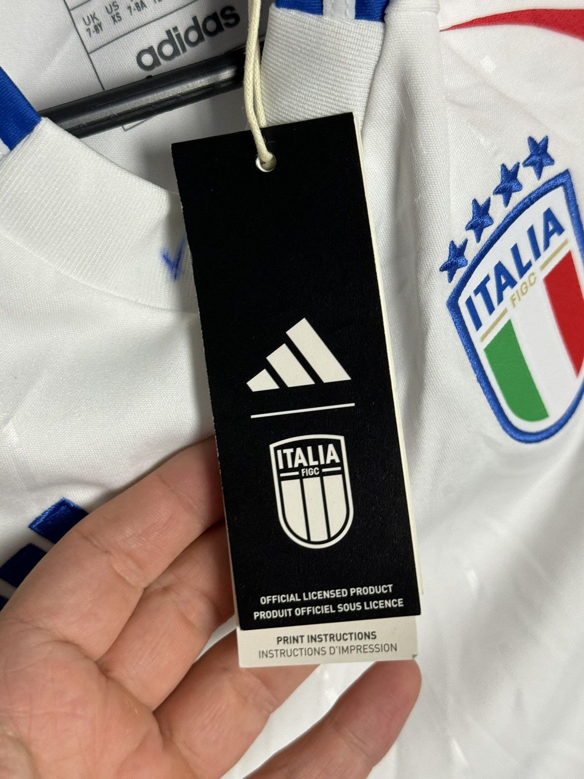 Adidas KIDS Italy National Football Team 2024 Home Jersey T-Shirt Size US XS / EU 42 / 0 - 10 Thumbnail