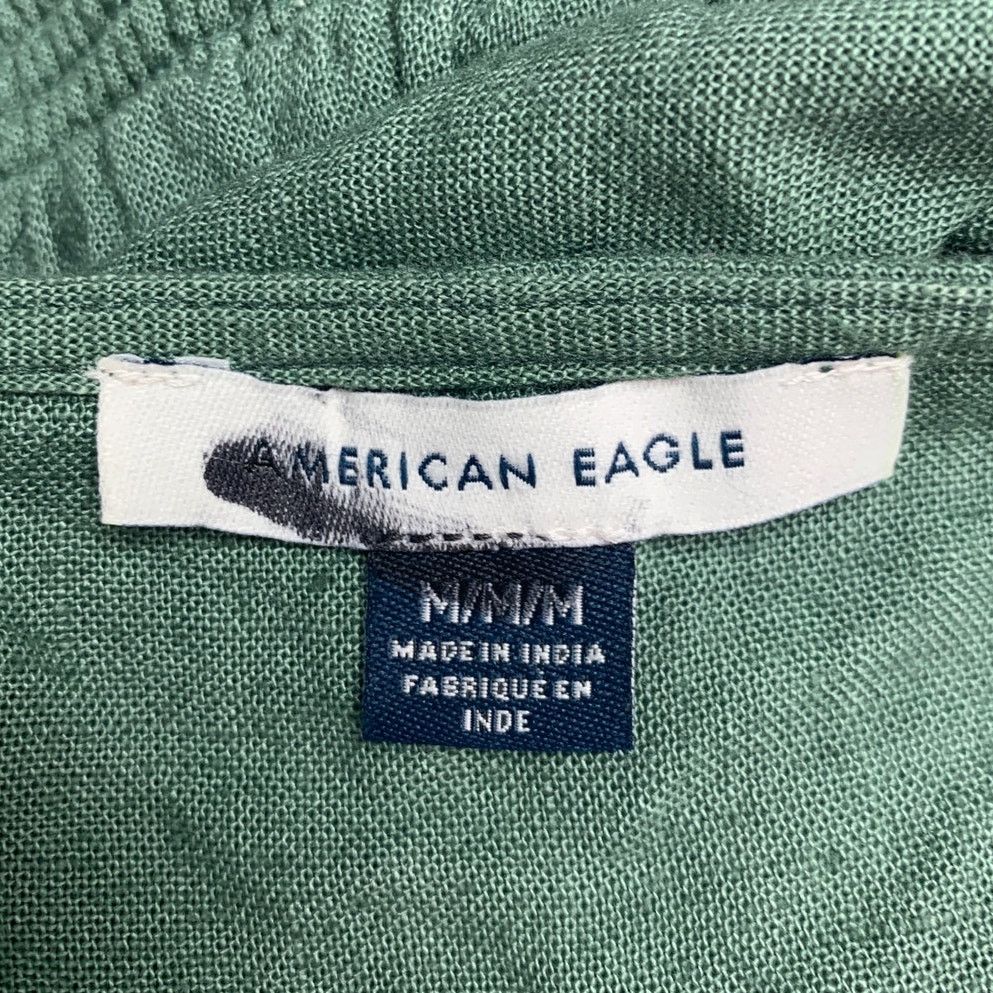 American Eagle Outfitters New American Eagle Womens Medium V Neck Cropped Smocked Top Size M / US 6-8 / IT 42-44 - 5 Thumbnail