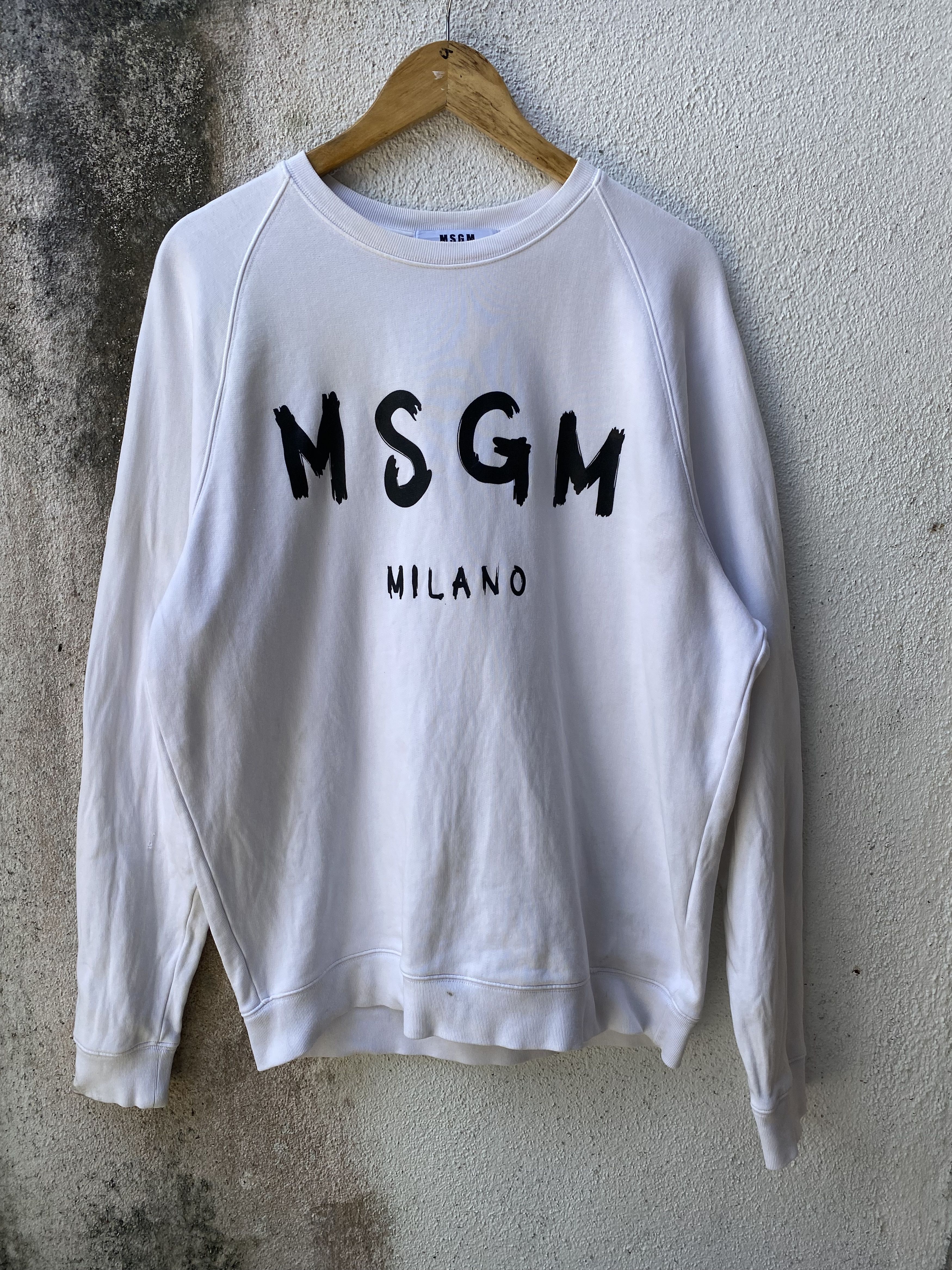 MSGM Giorgetti MSGM Milano Spellout Sweatshirt Pullover Size US L / EU 52-54 / 3 - 1 Thumbnail