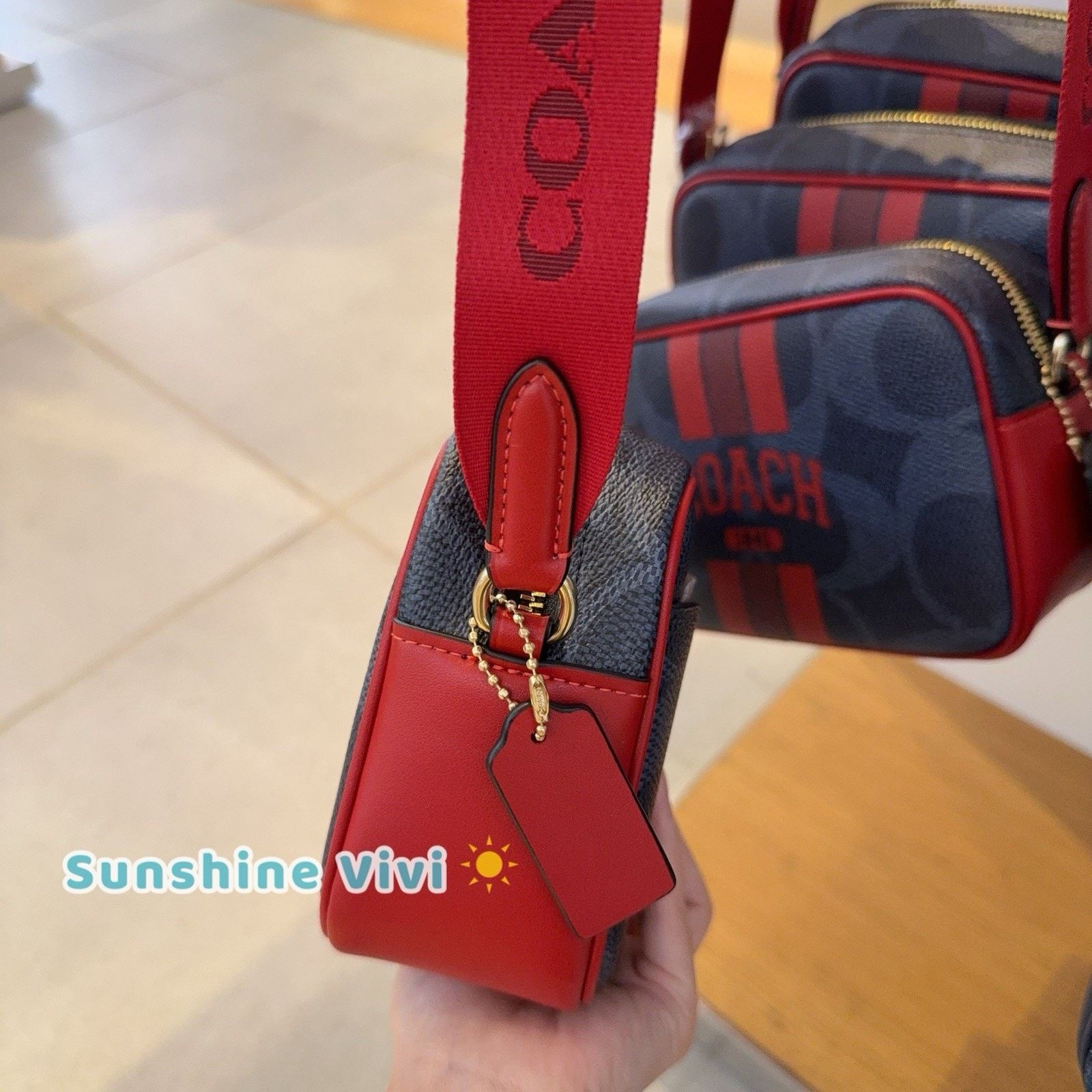 Coach NWT COACH Mini Jamie Camera Bag With Varsity Stripe CBM36 Size ONE SIZE - 2 Thumbnail