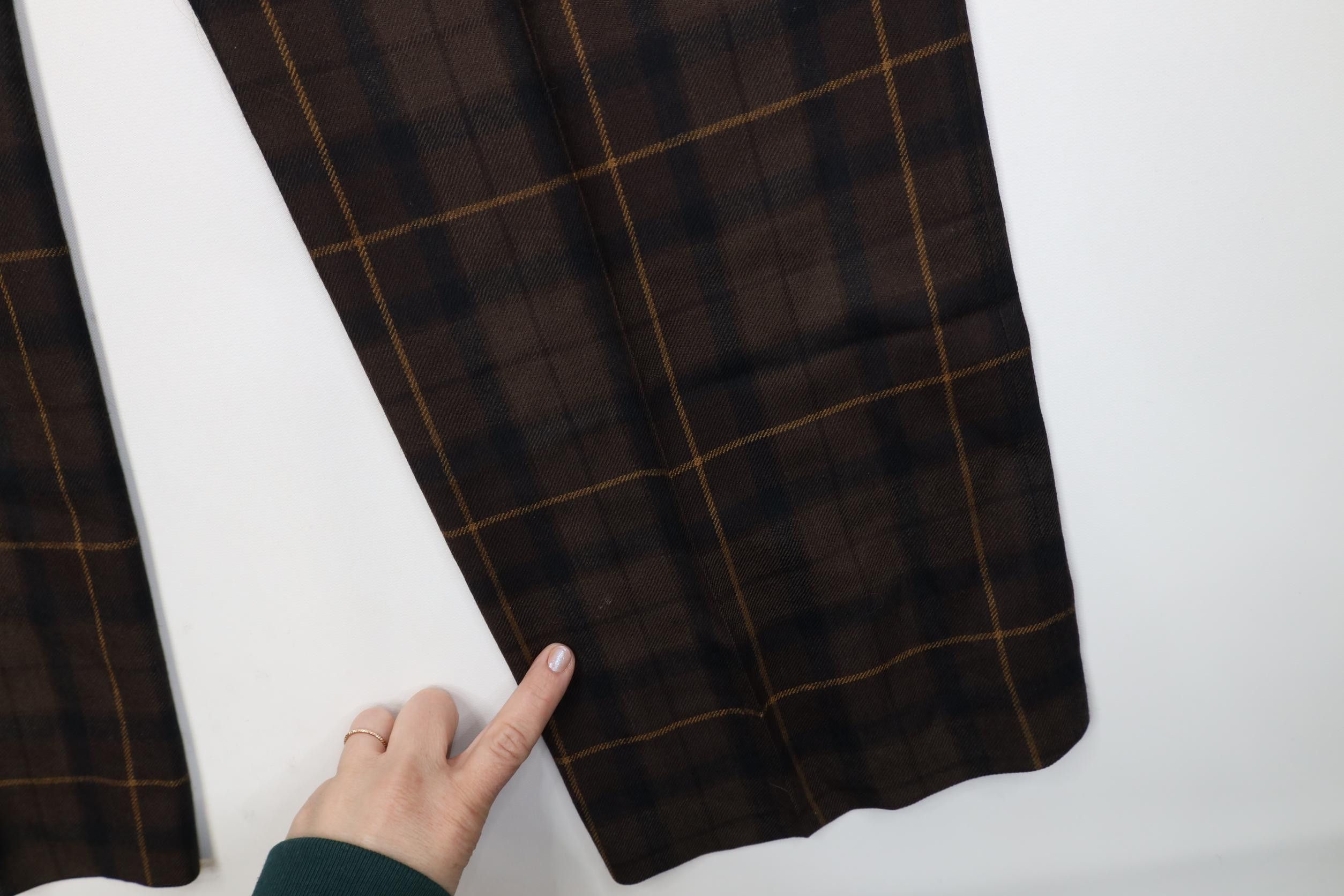 Vintage Vintage 70s Streetwear Wide Leg Chino Pants Brown Plaid USA Size US 36 / EU 52 - 15 Thumbnail