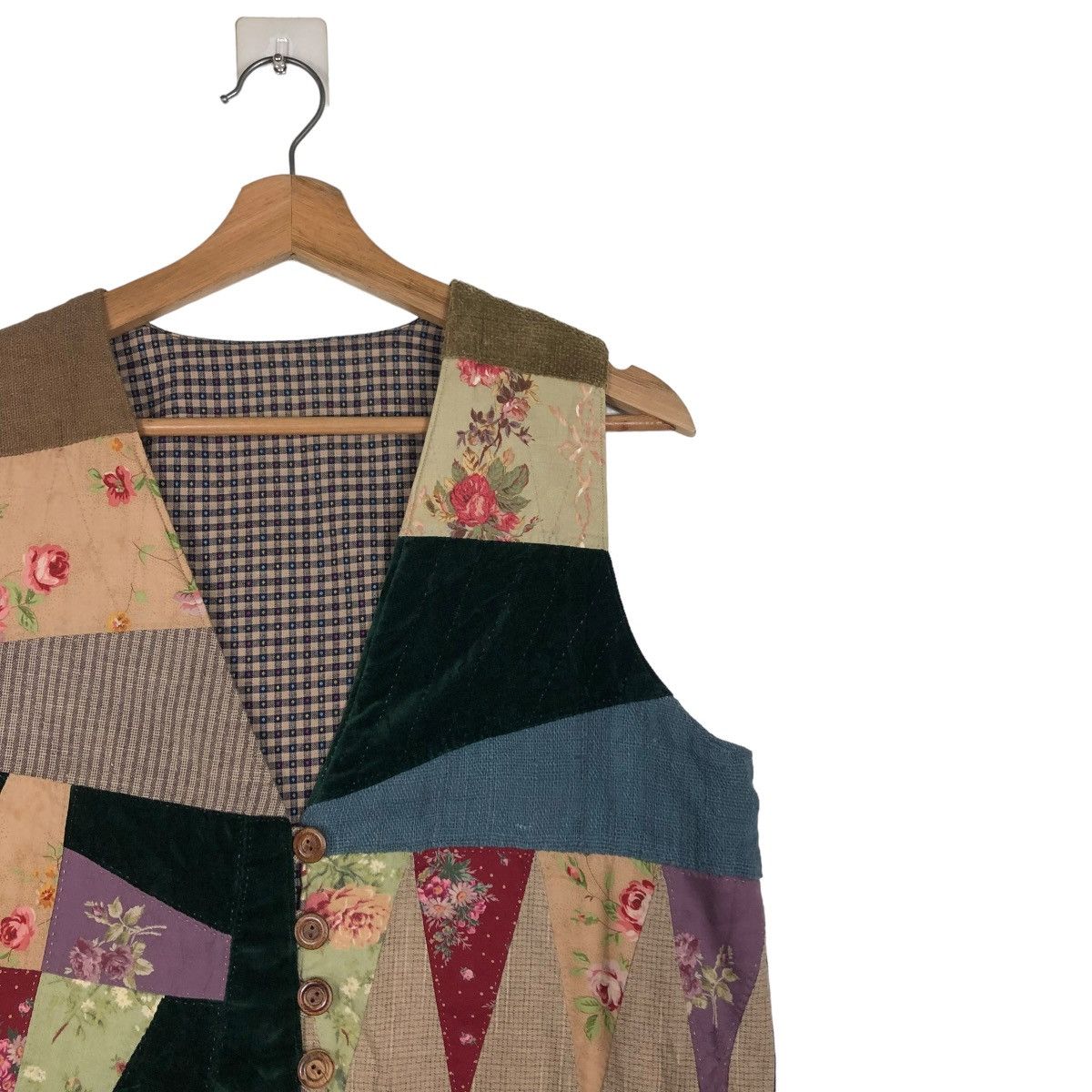 Japanese Brand 🔥VINTAGE VEST PATCHWORK DESIGN RARE ISSEY MIYAKE STYLE Size US S / EU 44-46 / 1 - 8 Thumbnail