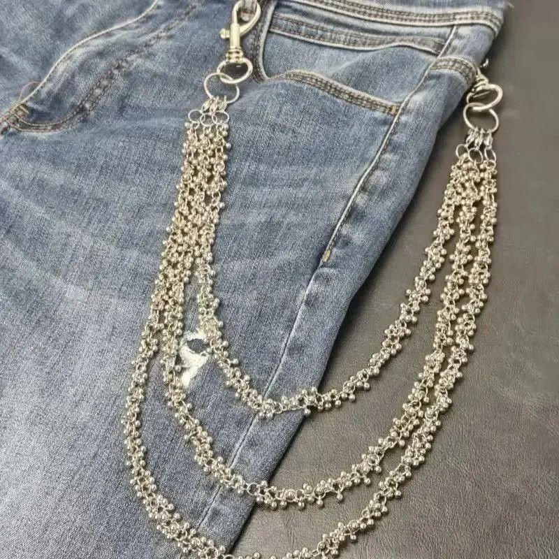 Jewelry Bead Flower Three Tier Silvery Pants Chain Size ONE SIZE - 7 Thumbnail