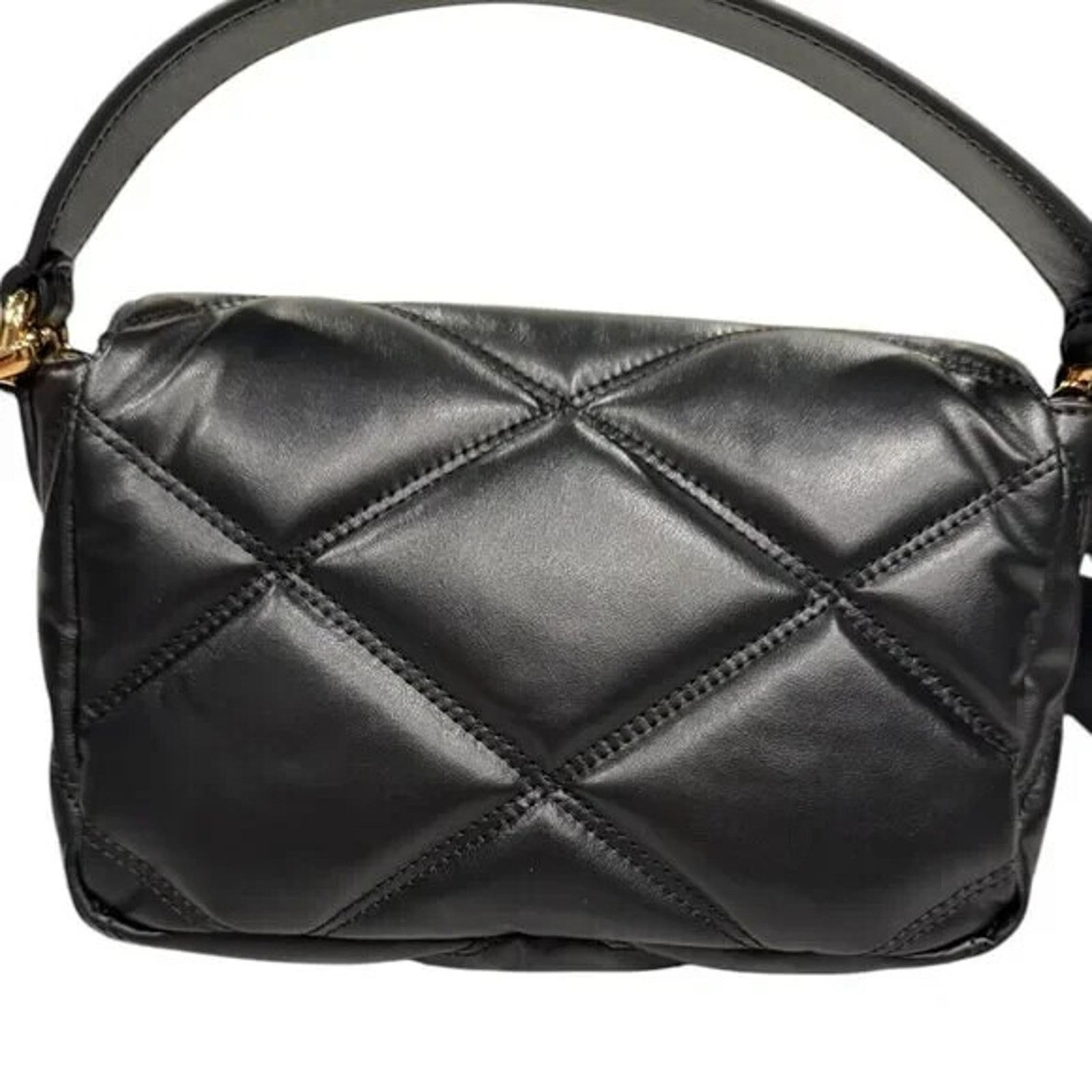 Versace VERSACE QUILTED BLACK LEATHER GOLD MEDUSA GOLD CHAIN BAG $2K Size ONE SIZE - 3 Thumbnail