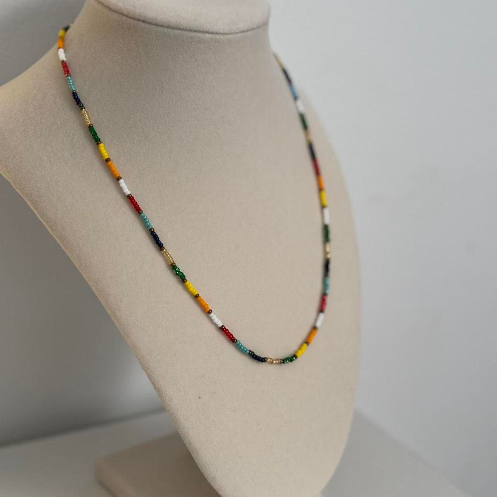 Other Multicoloured Beaded Necklace Boho Style Handmade Unique Size ONE SIZE - 1 Thumbnail