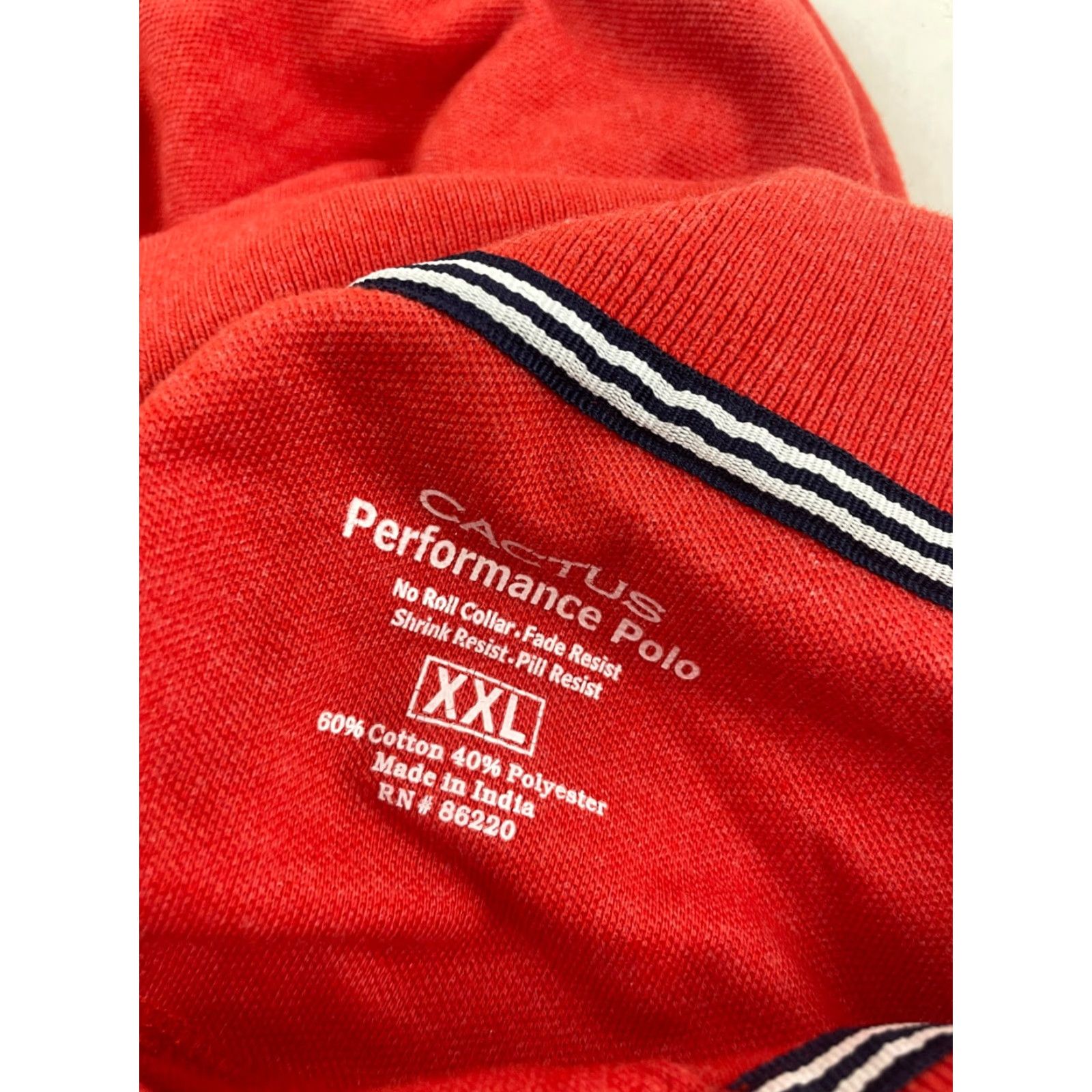 Vintage Cactus Performance Polo Shirt Men XXL Solid Red Short Sleeve Size US XXL / EU 58 / 5 - 7 Thumbnail
