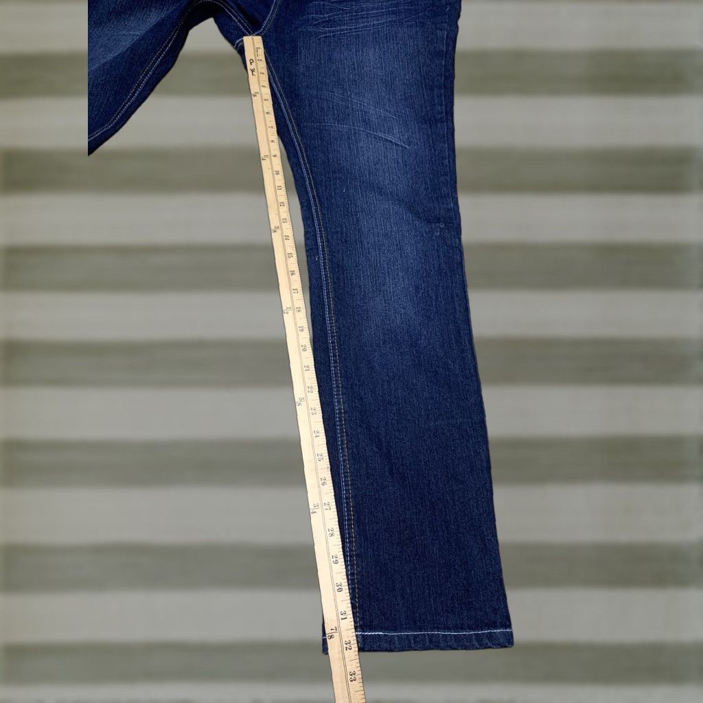 Vintage Hipstar Womens Blue Skinny Jeans 36 x 32 Size 18 Bling Pockets Denim Pants Regular Inseam 32 Womens Size 40" / US 18 - 1 Thumbnail