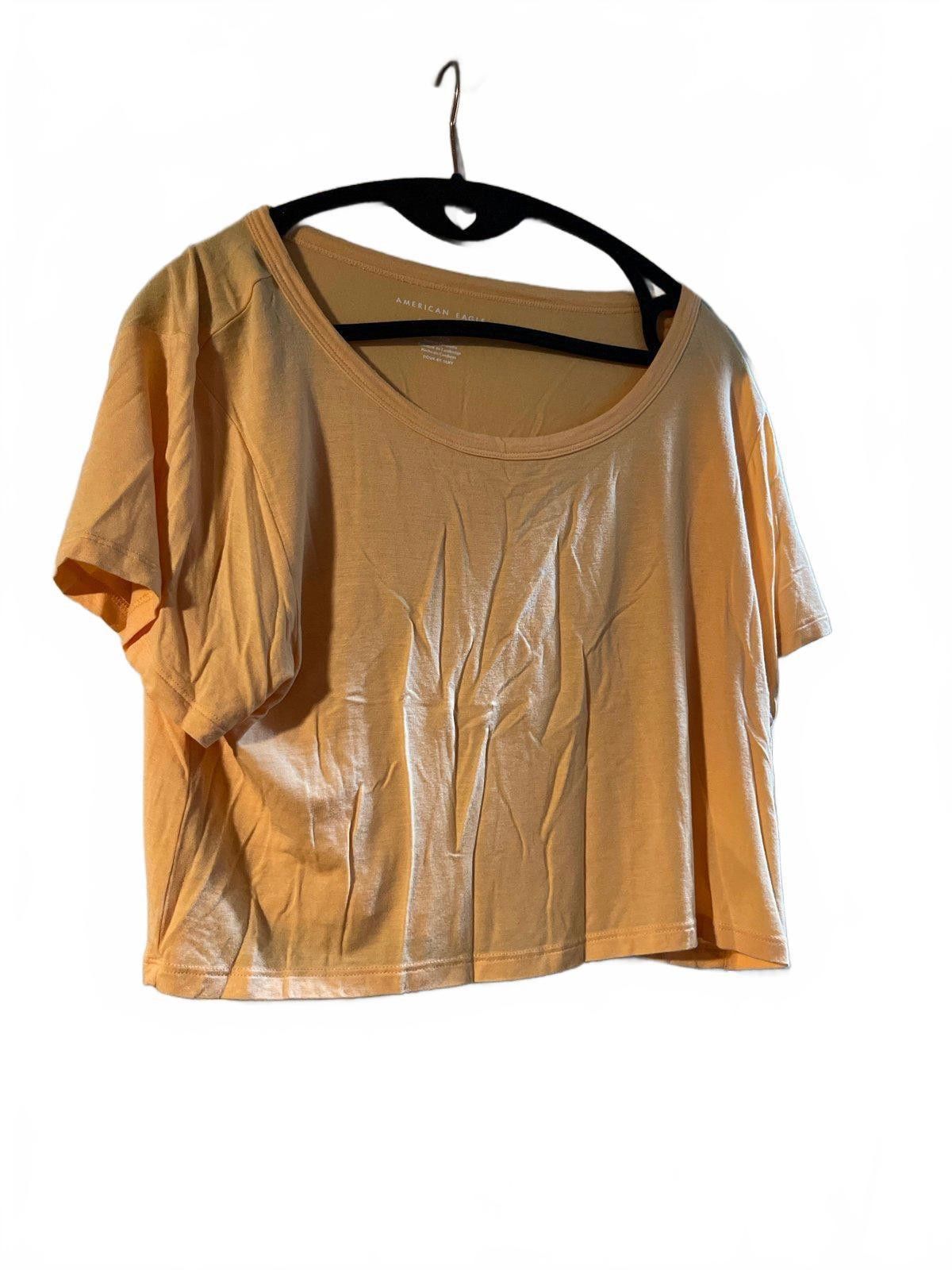 American Eagle Outfitters American Eagle Soft & Sexy Cropped Top - Light Orange Size M / US 6-8 / IT 42-44 - 1 Thumbnail