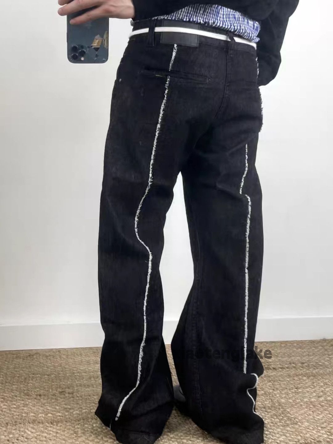 Jean Unisex utility punk yuppie grunge cleanfit yuppie pants Size US 33 - 1 Thumbnail
