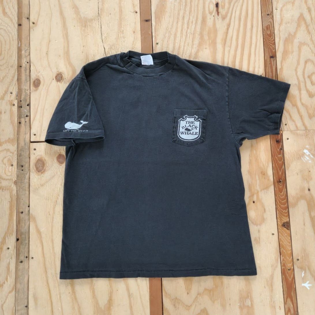 Vintage Vintage Save Black Whales Pocket Single Stitch Shirt XL Blk Size US XL / EU 56 / 4 - 1 Thumbnail