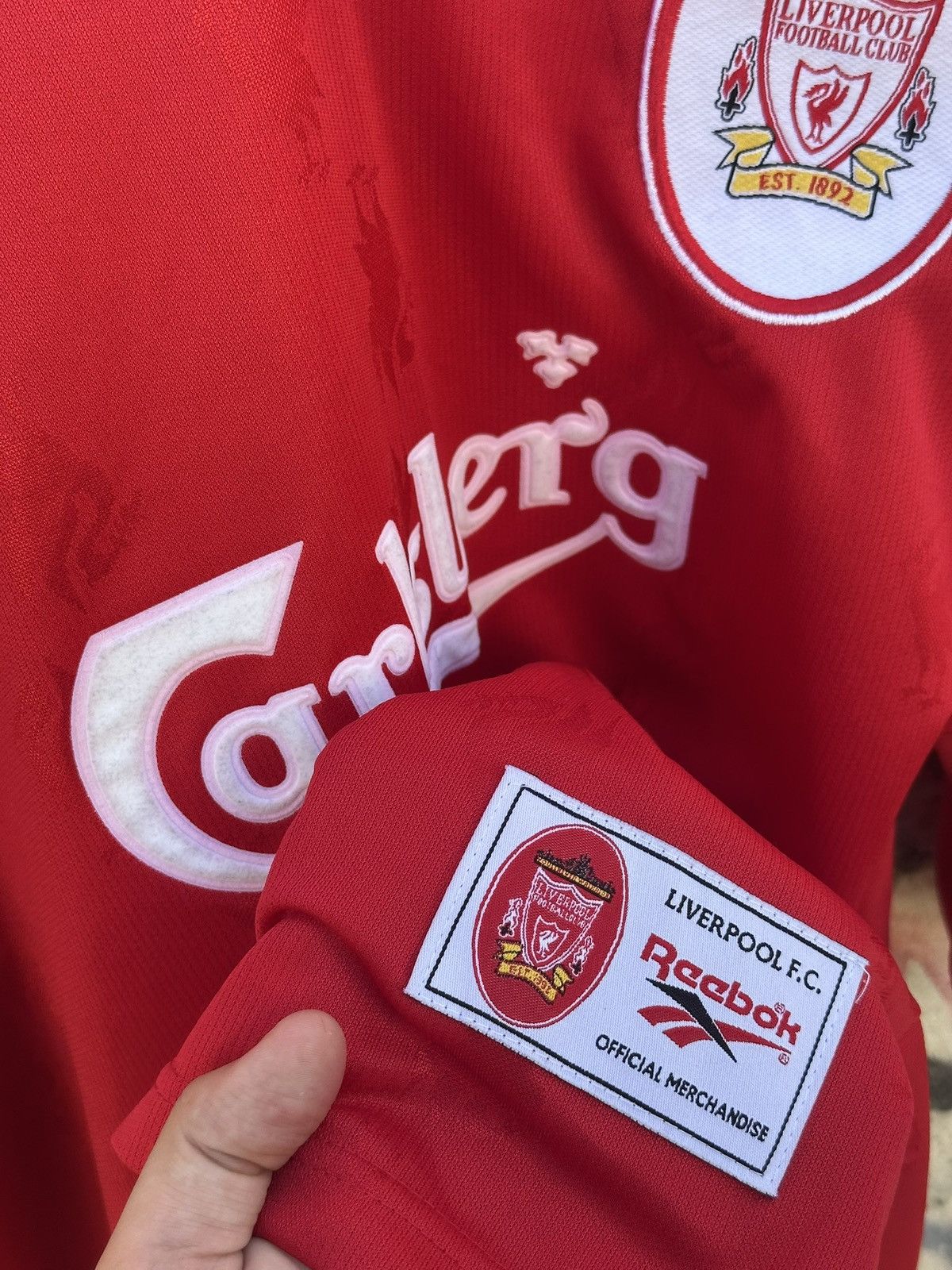Reebok VINTAGE LIVERPOOL 1996 FOOTBALL SOCCER JERSEY REEBOK 46-48" Size US XXL / EU 58 / 5 - 6 Thumbnail