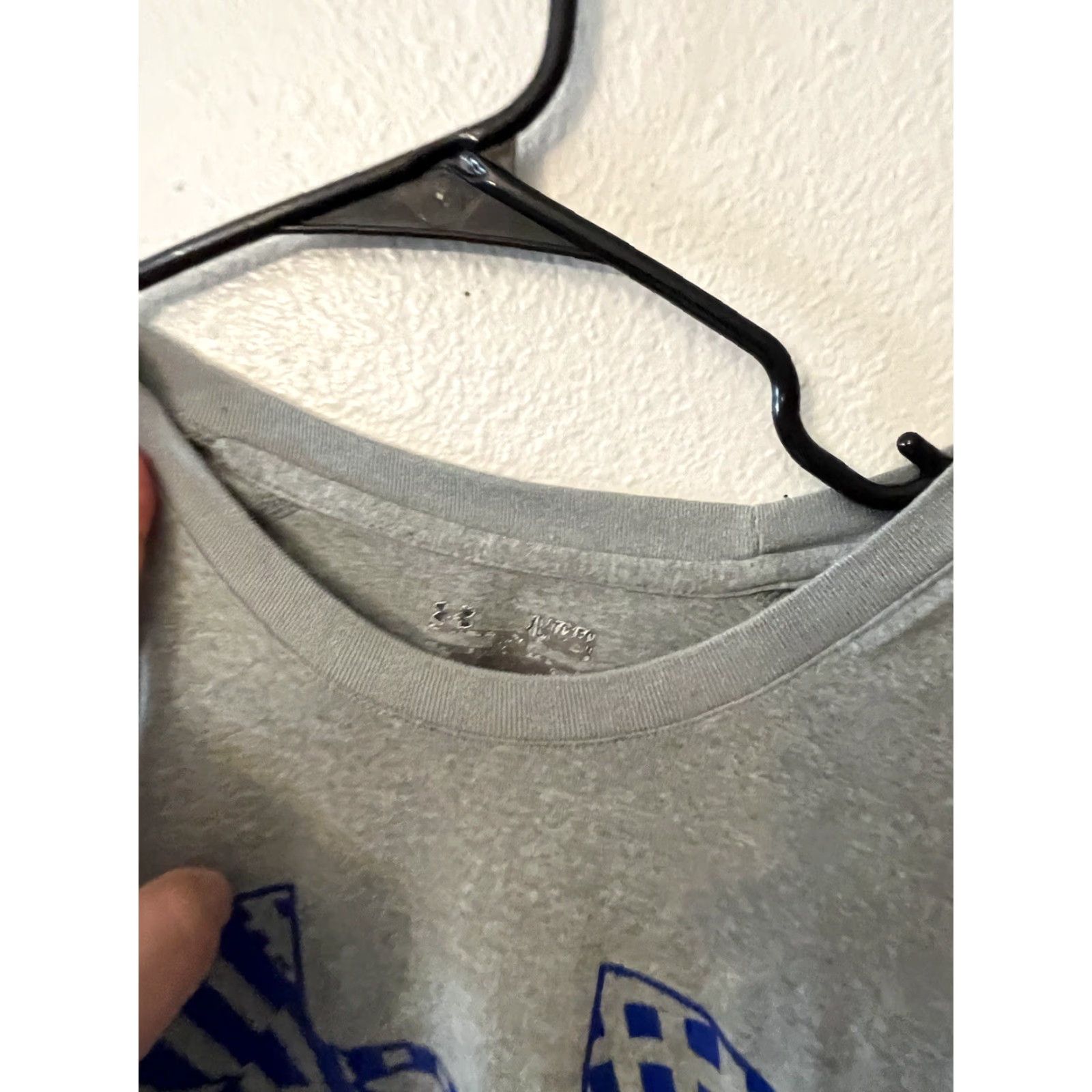Under Armour VINTAGE Under Armour T-Shirt - Shirt - Adult XL Gray Crew Neck Logo Graphic, 2010-2019, Regular Fit, Cotton, Short Sleeve, Men's Shirt Size US XL / EU 56 / 4 - 2 Thumbnail