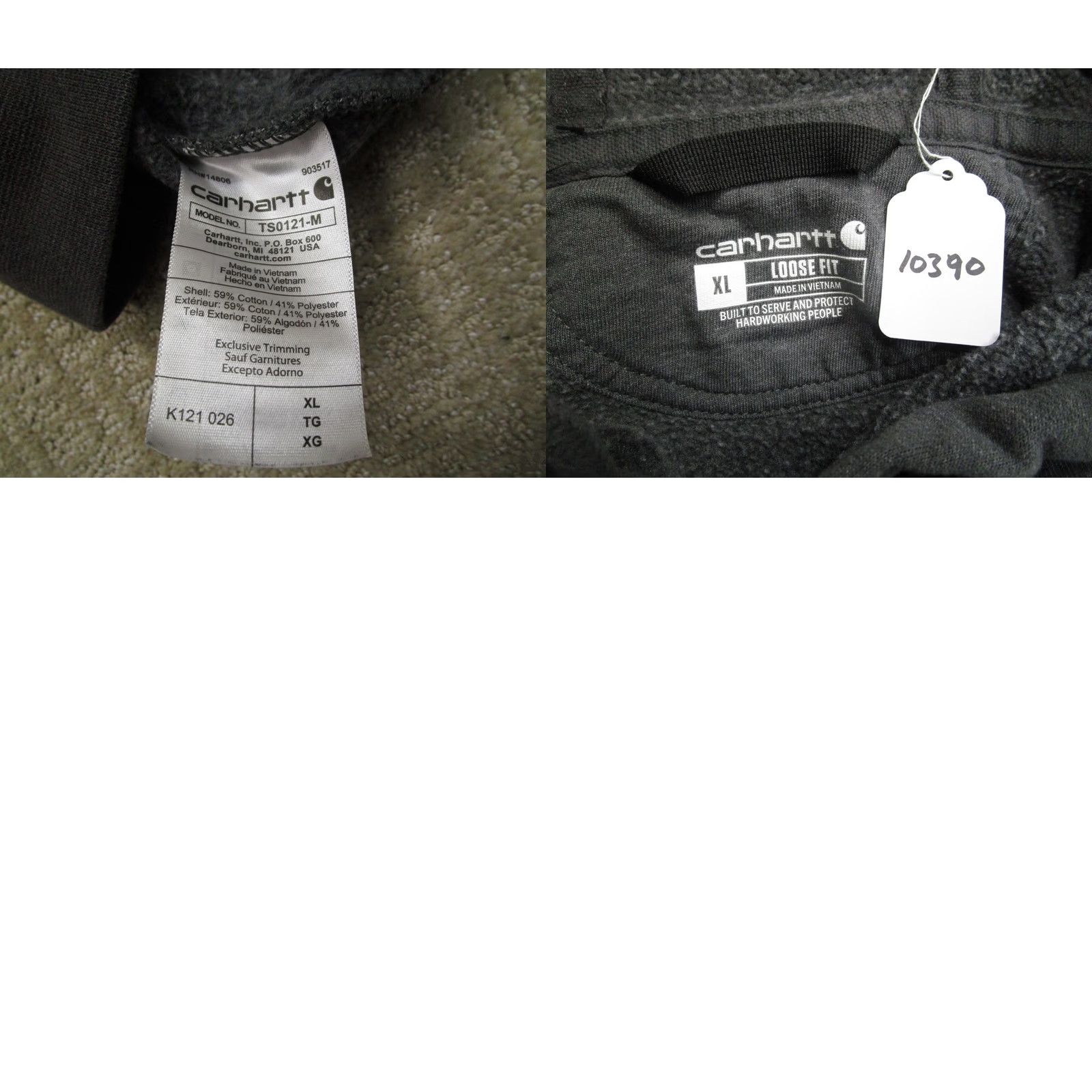Carhartt Carhartt Hoodie Men XL Gray Sweatshirt Kangaroo Pocket Loose Pullover Workwear Size US XL / EU 56 / 4 - 8 Thumbnail
