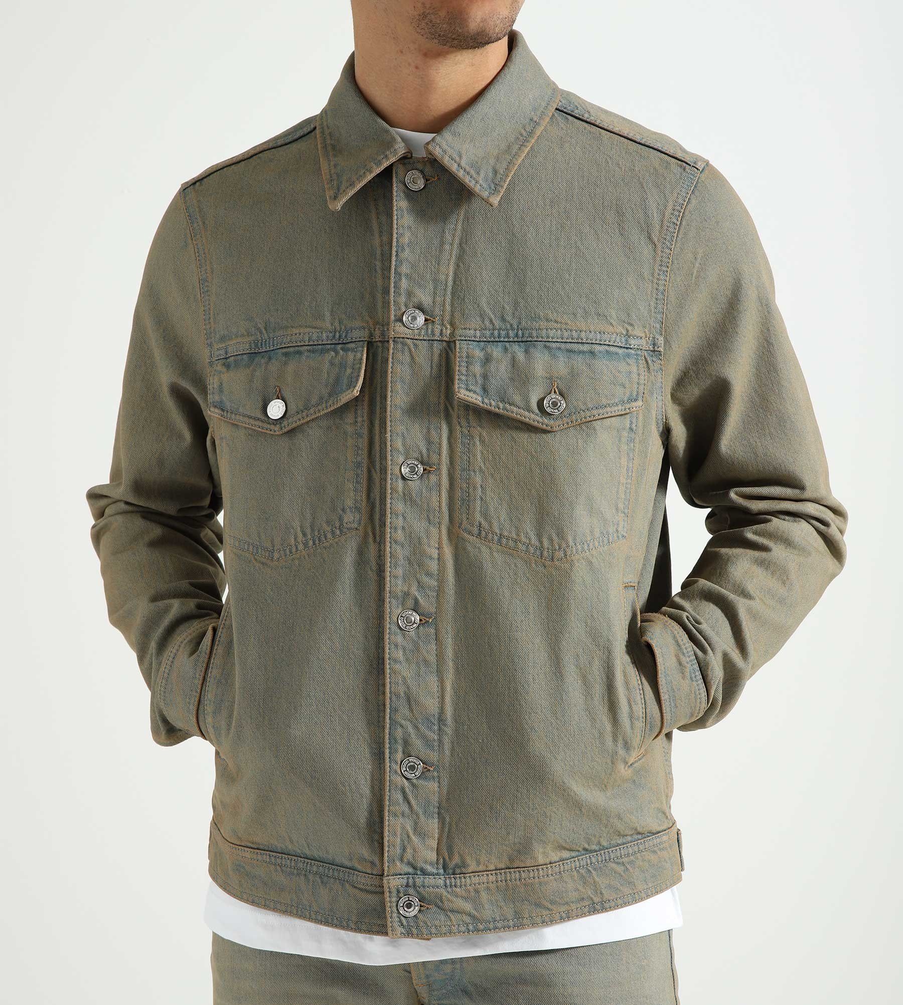 Acne Studios × Helmut Lang × Wood Wood NWOT $500 - Vintage Beige Denim Jacket Size US L / EU 52-54 / 3 - 3 Thumbnail