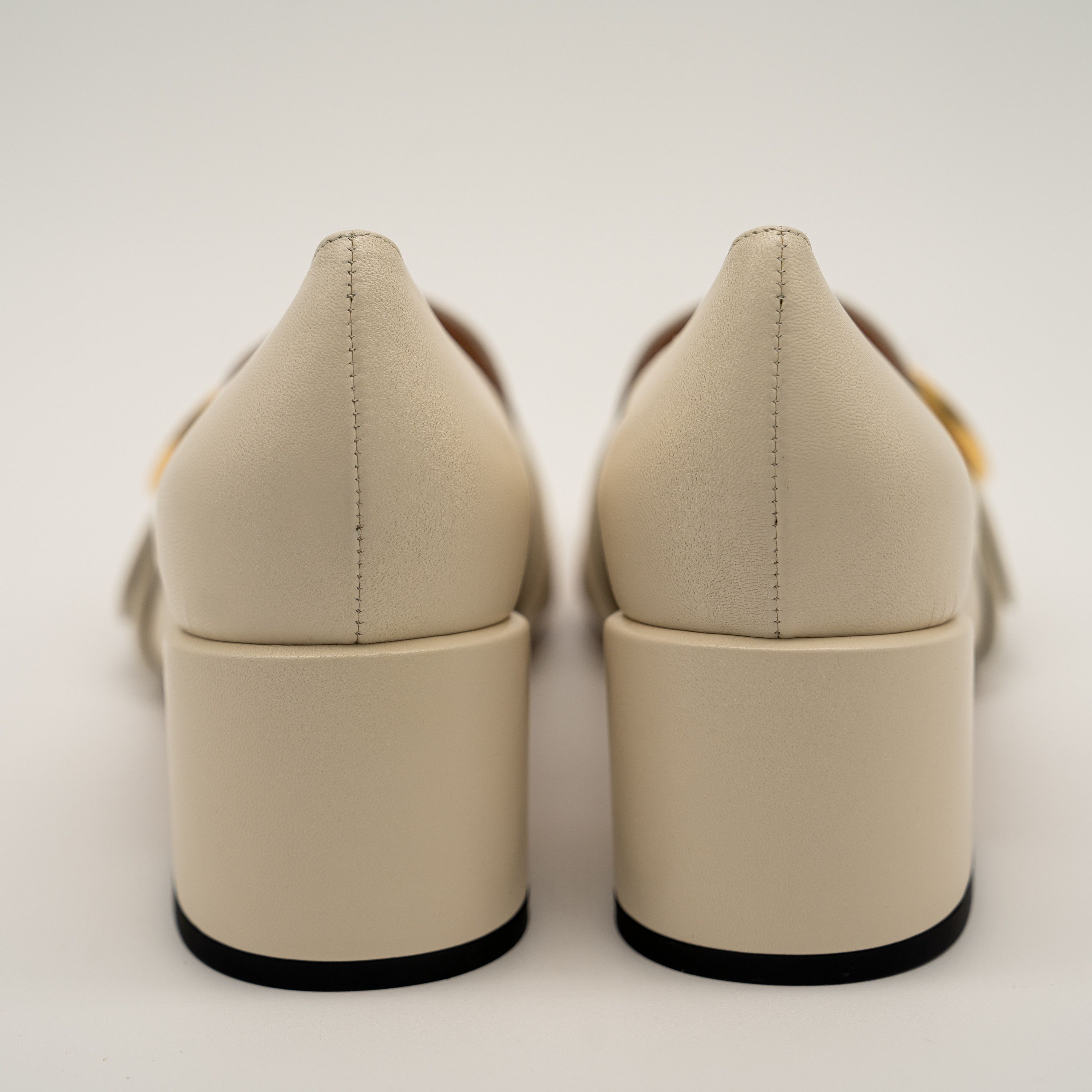 Gucci 40.5G 10.5 US Gucci Blondie Pump White GG Heels Leather Size US 10.5 / IT 40.5 - 5 Thumbnail