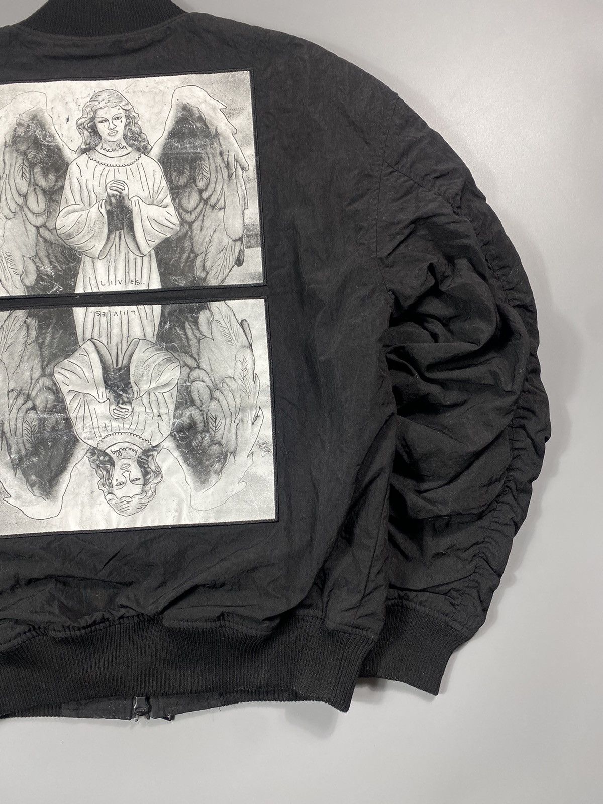 Haculla Haculla- Hand Painted Mirror Angel Bomber Jacket Size US L / EU 52-54 / 3 - 4 Thumbnail