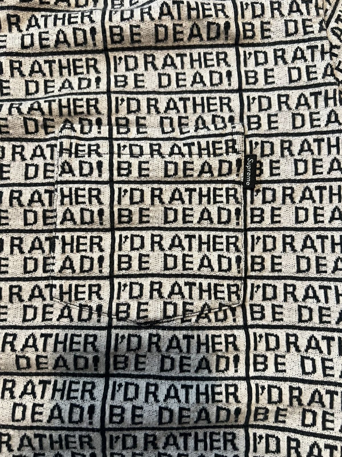 Supreme Supreme I’d rather be dead! Pocket T shirt Size US L / EU 52-54 / 3 - 3 Thumbnail
