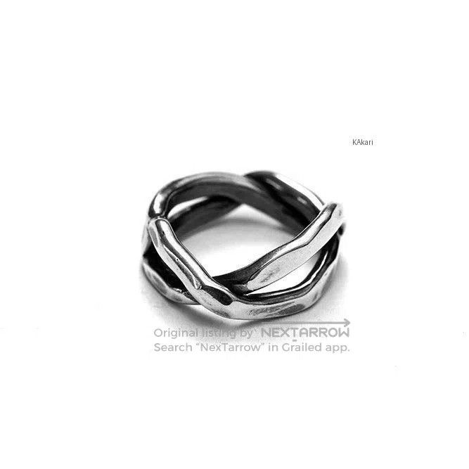 Chin Teo Twisted Silver Ring. Size ONE SIZE - 1 Thumbnail