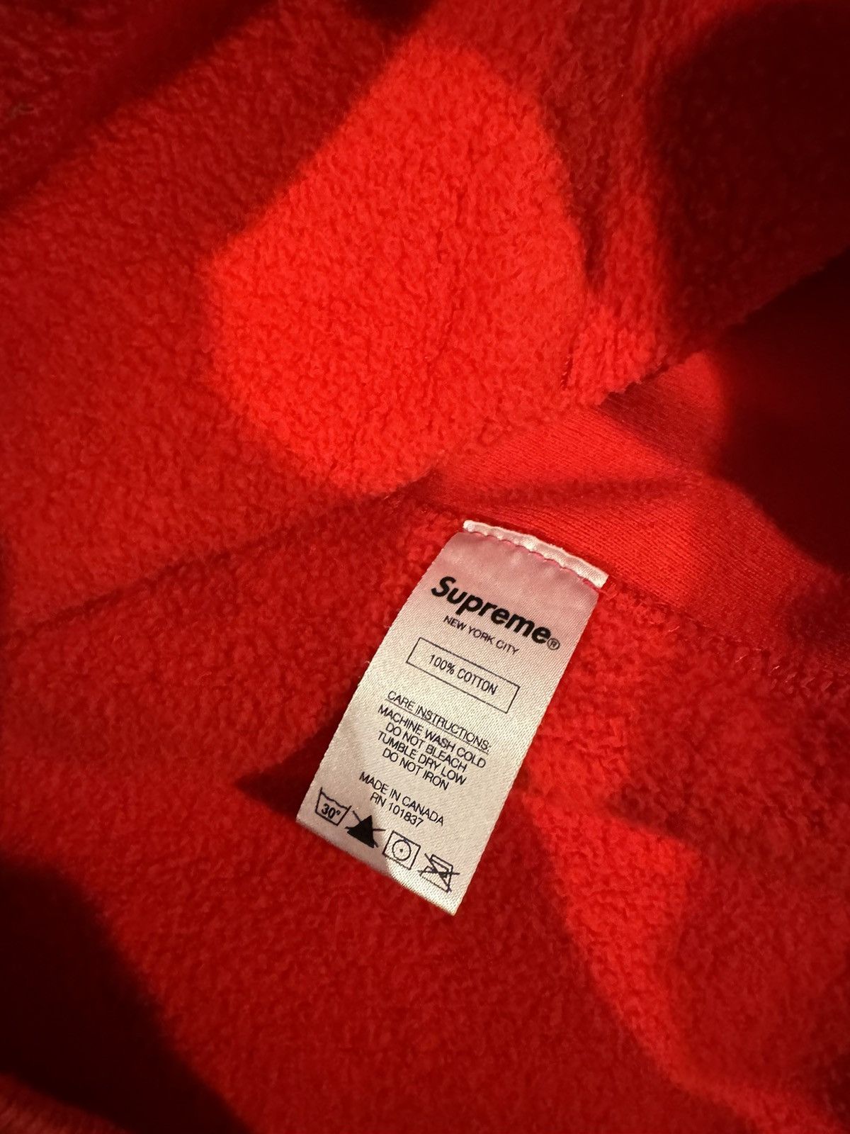 Supreme Supreme Chenille Hooded Sweatshirt Red Size US L / EU 52-54 / 3 - 5 Thumbnail