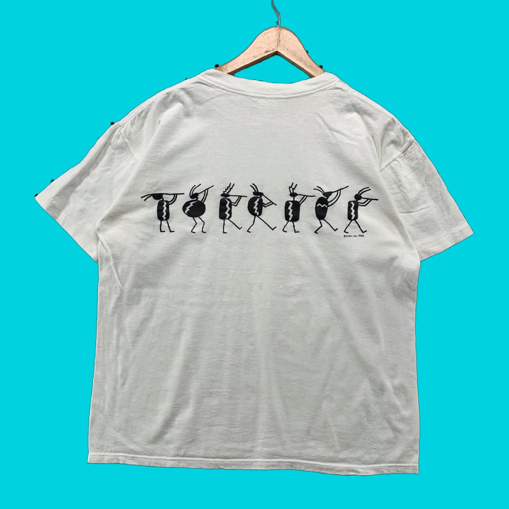Vintage VINTAGE Kokopelli Parade New Mexico T Shirt Mens Large White Single Stitch 90s Size US L / EU 52-54 / 3 - 1 Thumbnail