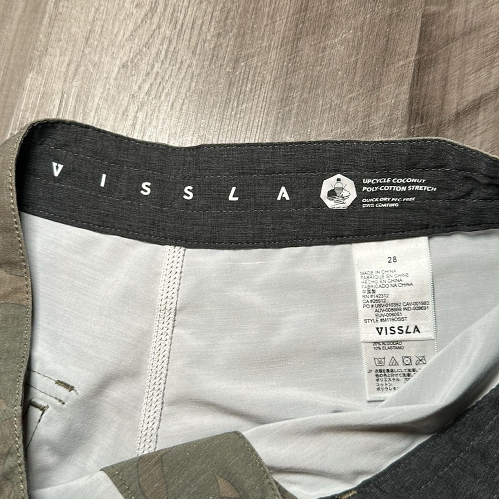 Vissla Vissla Solid Set Camouflage Board Shorts - 28 Size US 28 / EU 44 - 6 Thumbnail