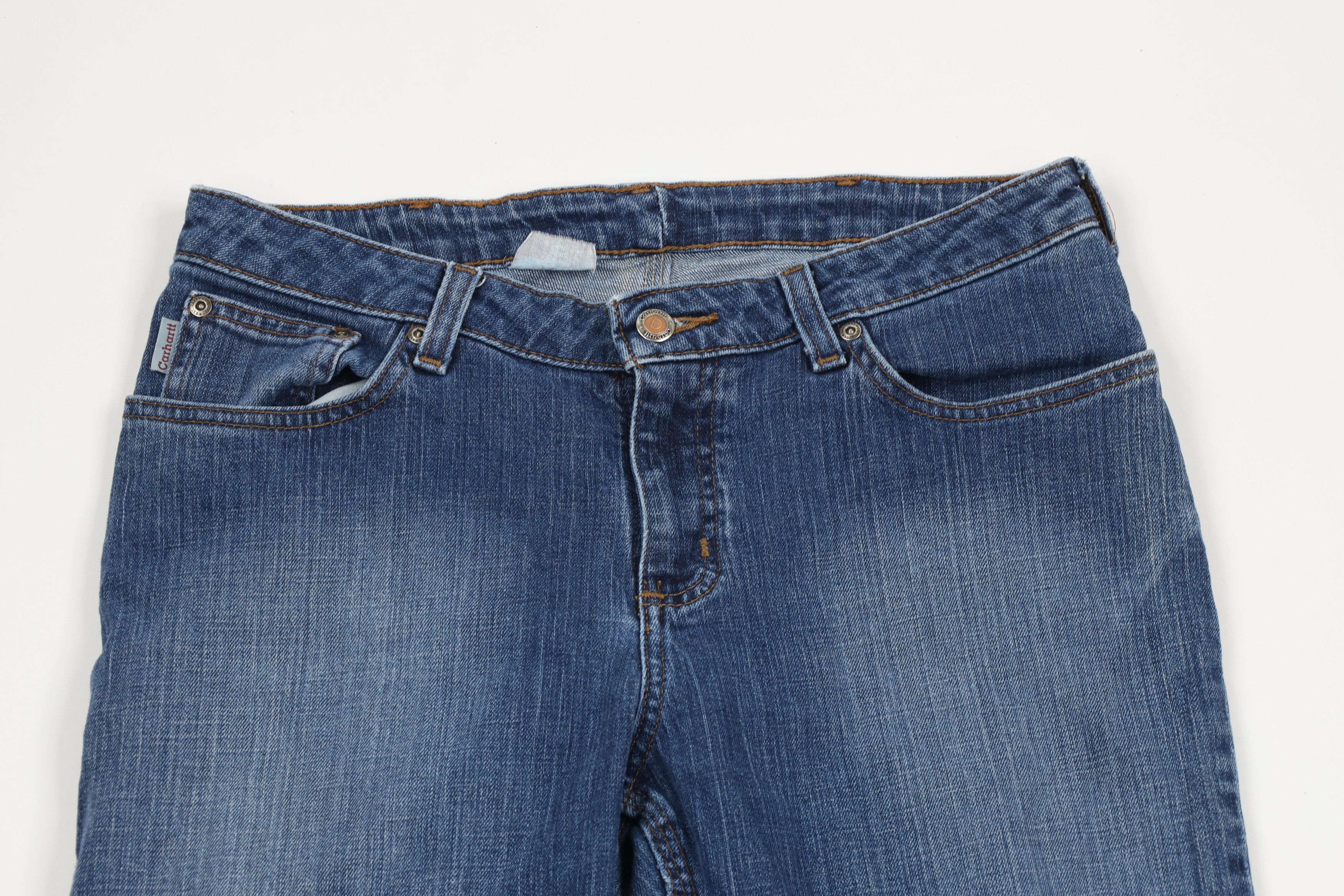 Carhartt × Vintage Vintage Carhartt Out Flared Wide Leg Stretch Denim Jeans Size 30" / US 8 / IT 44 - 2 Thumbnail