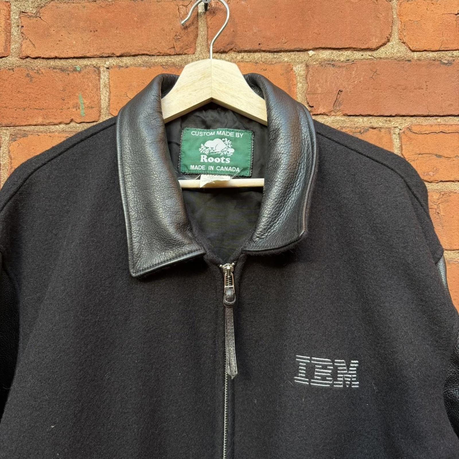 Roots wild vintage ibm bomber leather jacket XL 90s Size US XL / EU 56 / 4 - 3 Thumbnail
