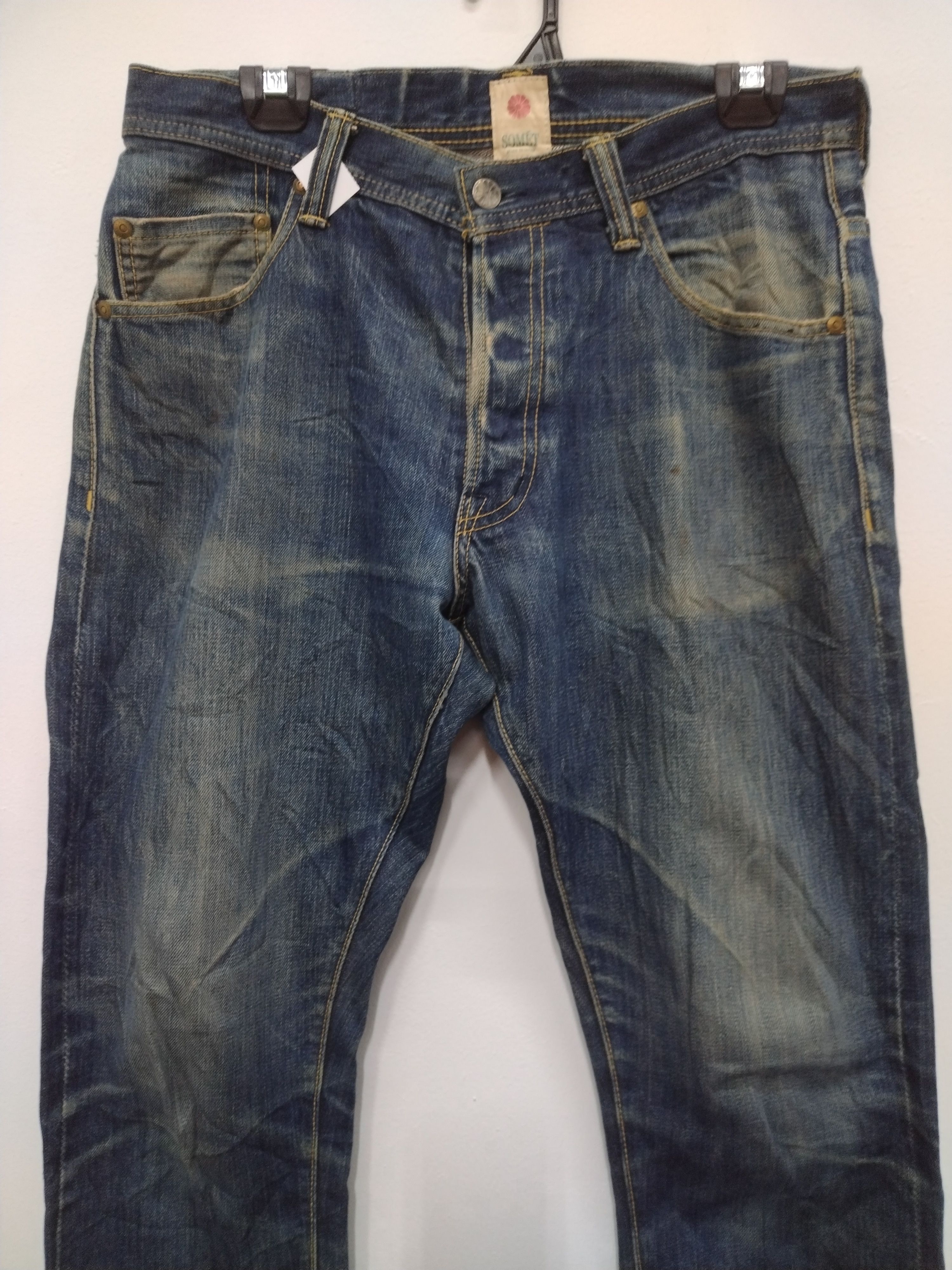 Japanese Brand Vtg selvedge somet straight jeans nice design & character Size US 32 / EU 48 - 5 Thumbnail